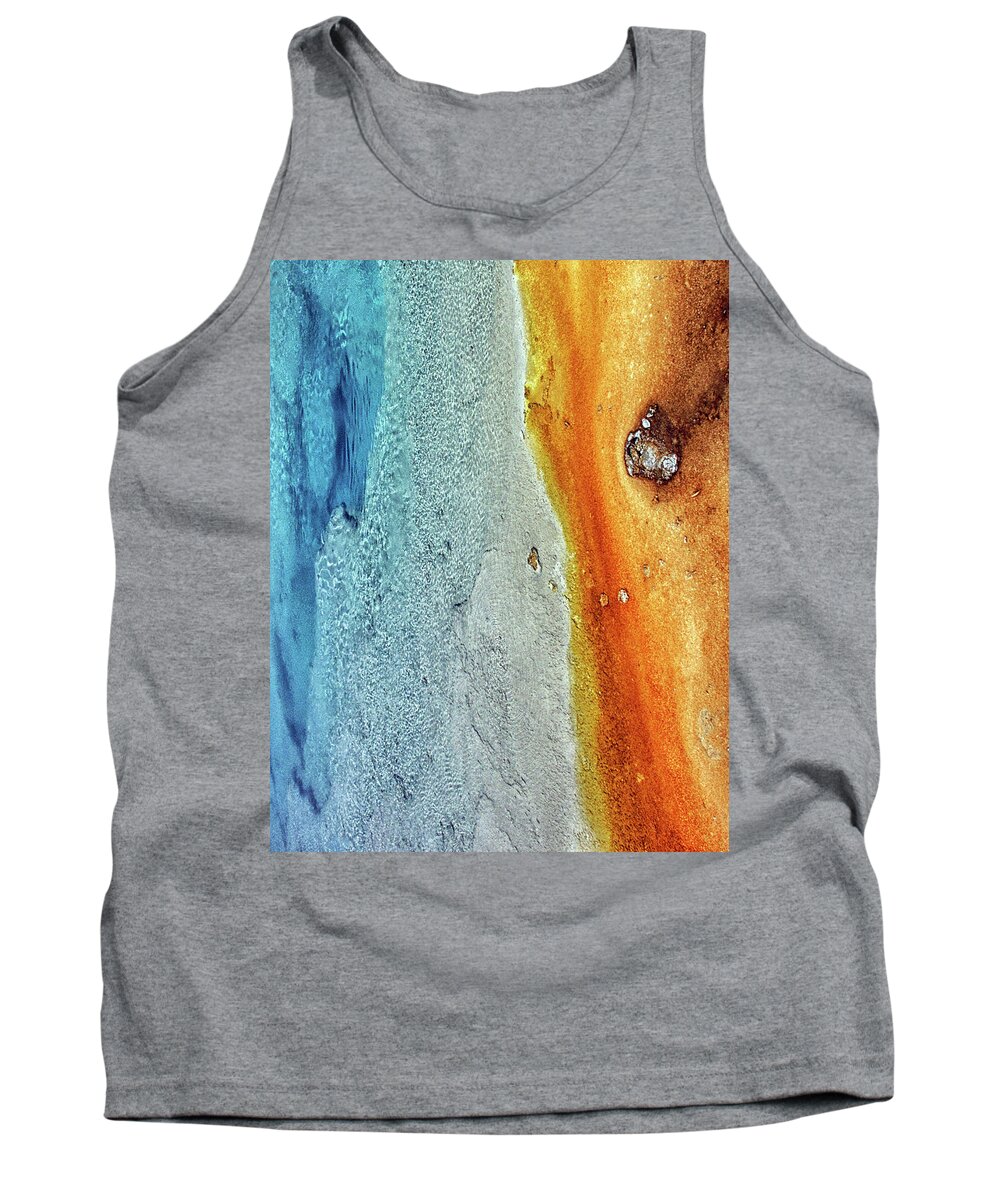 Yellowstone Pool Tank Top featuring the photograph Yellowstone Abstract by Art Cole