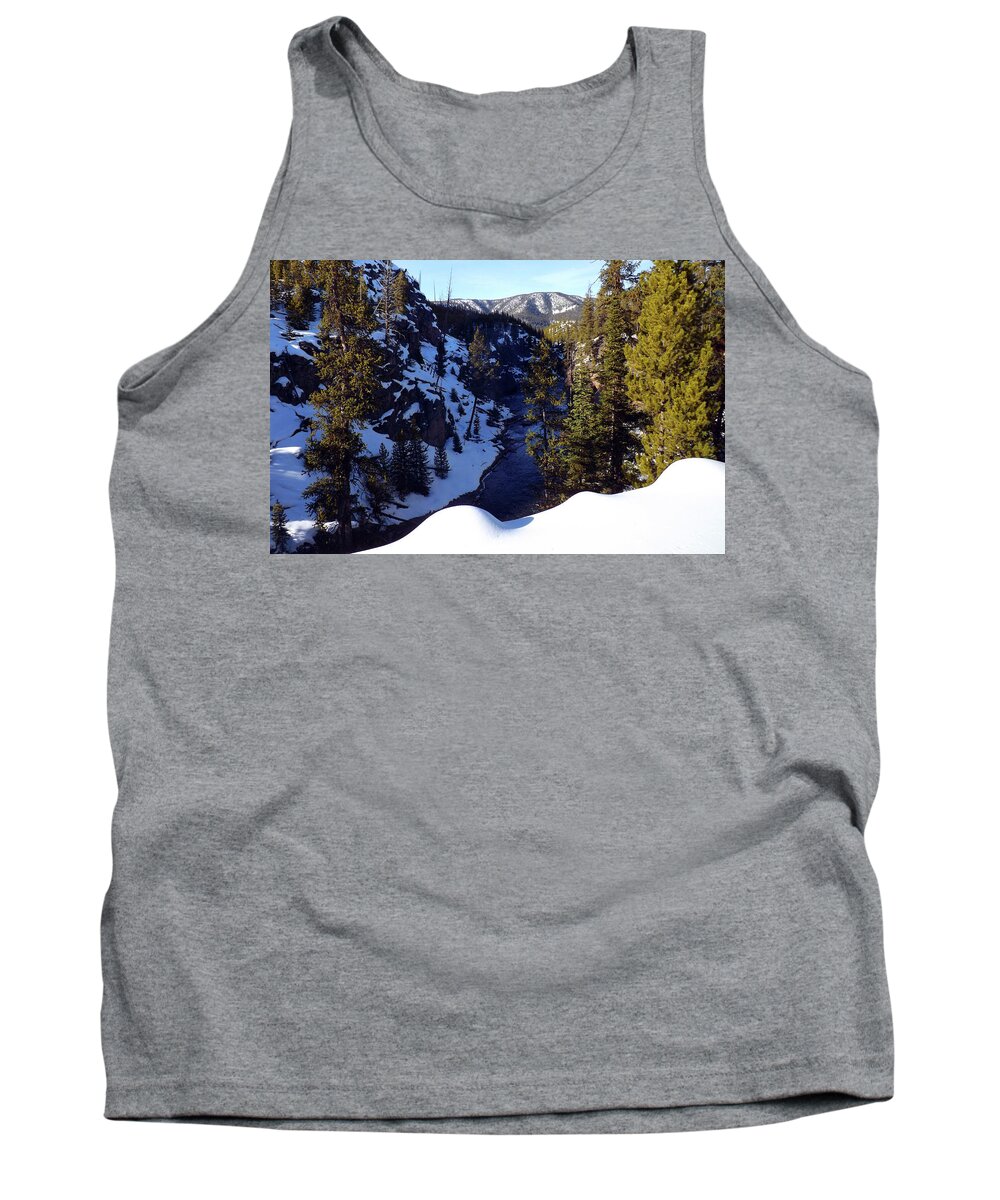 Yellowstone National Park Wyoming Photographs Canvas Prints Tank Top featuring the photograph Yellowstone in Winter by C Sitton