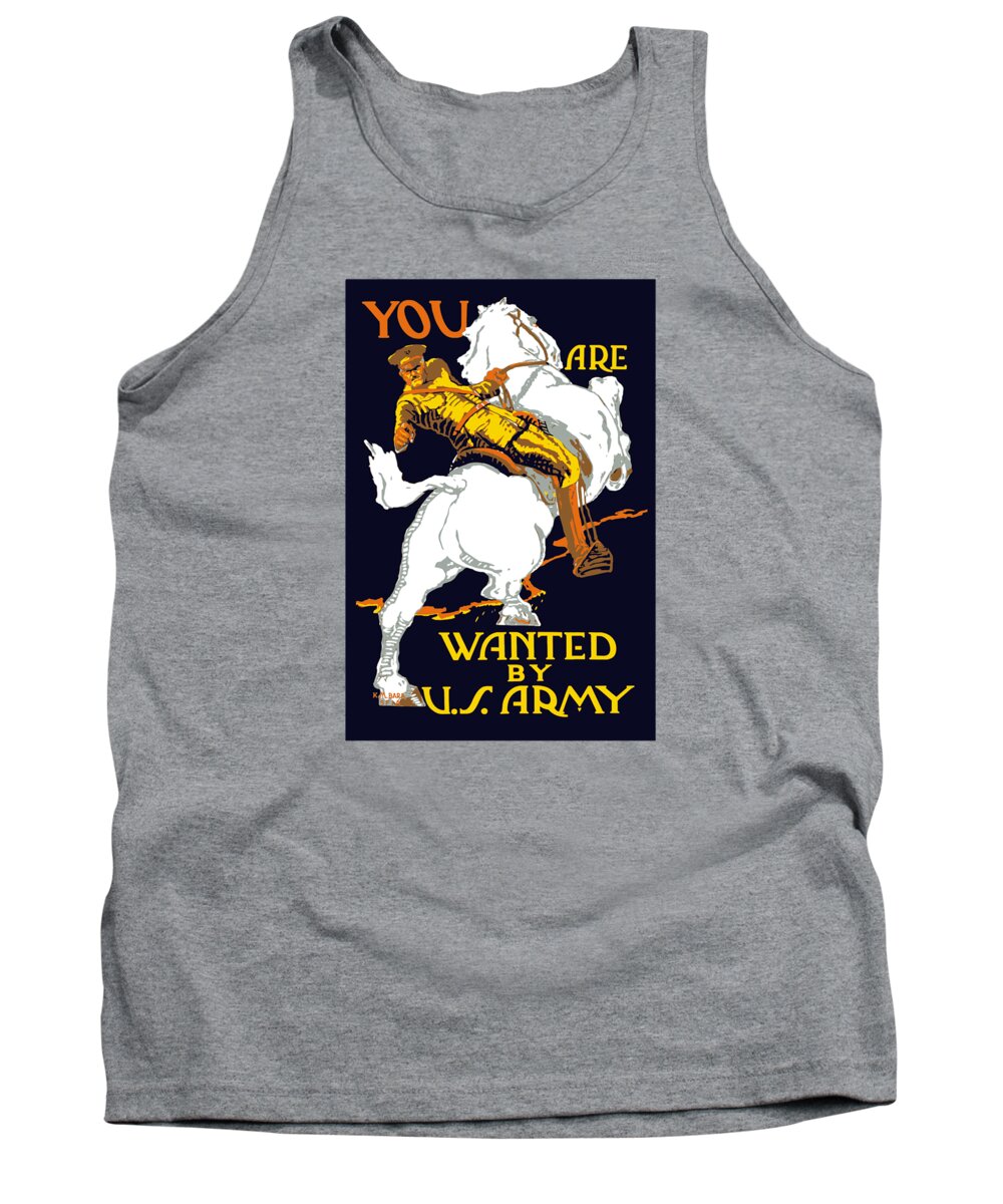 Ww1 Tank Top featuring the painting You Are Wanted By US Army by War Is Hell Store