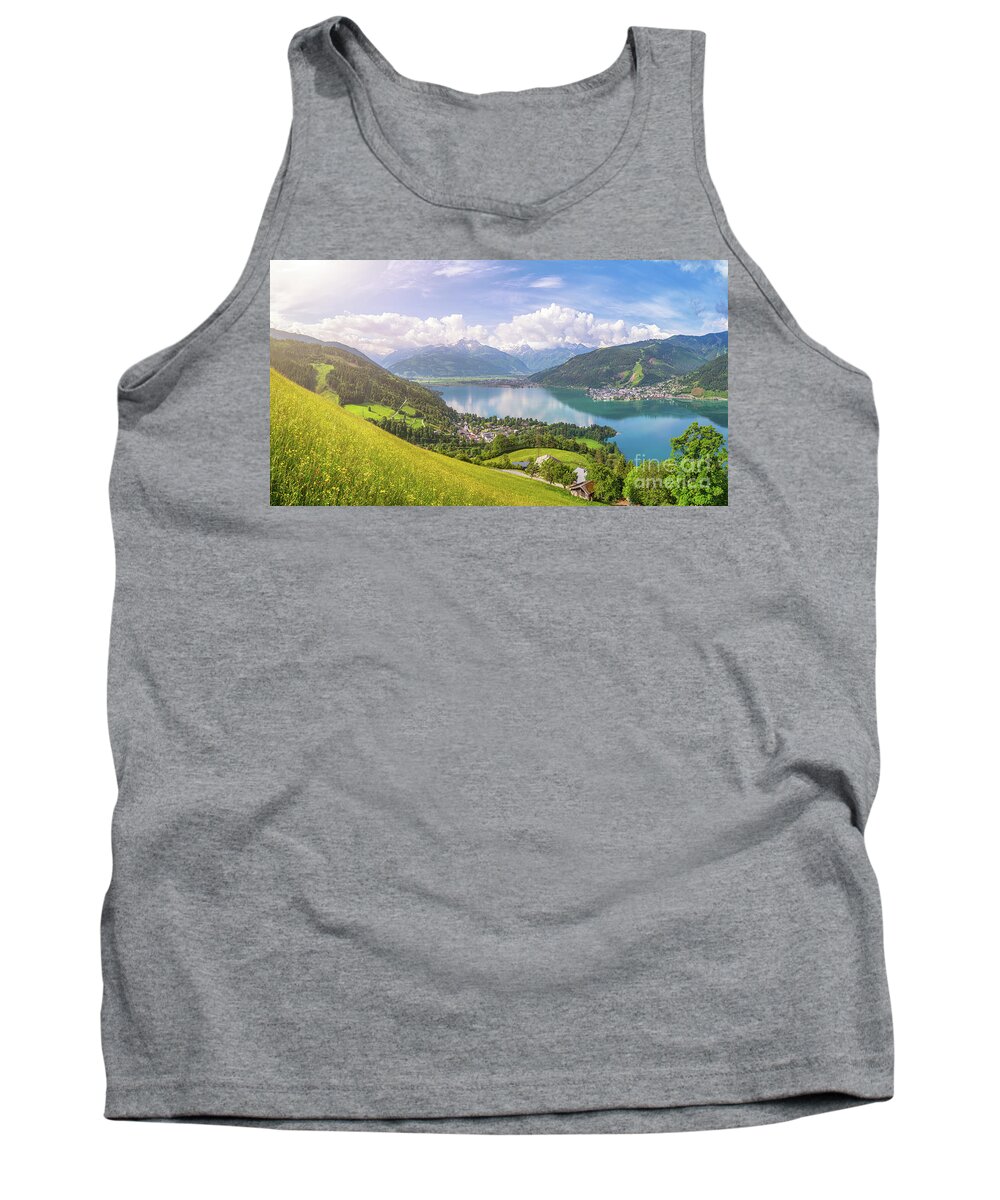 Alpine Tank Top featuring the photograph Zell am See - Alpine Beauty by JR Photography