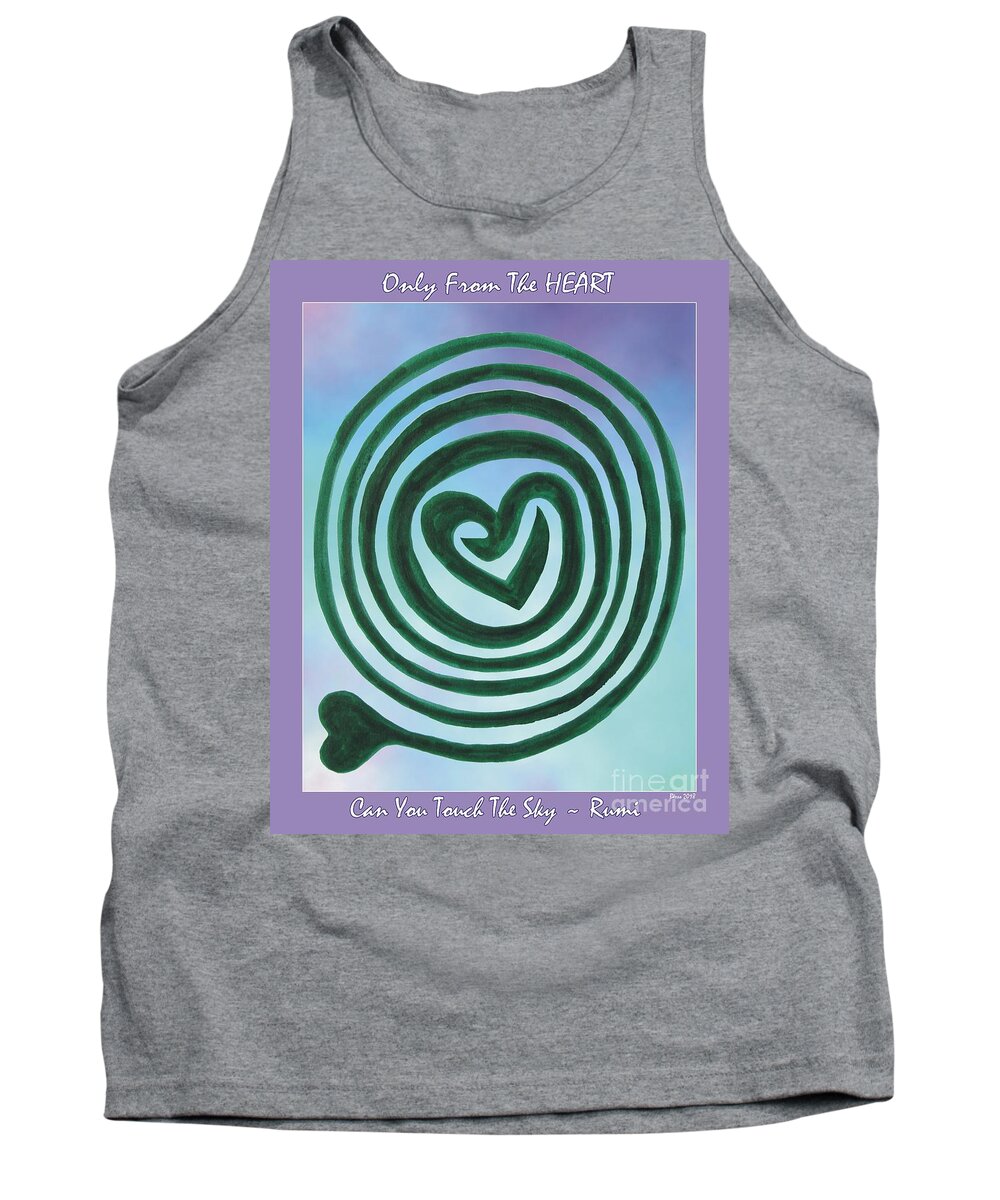 Labyrinth Tank Top featuring the photograph Zen Heart Labyrinth Sky by Mars Besso