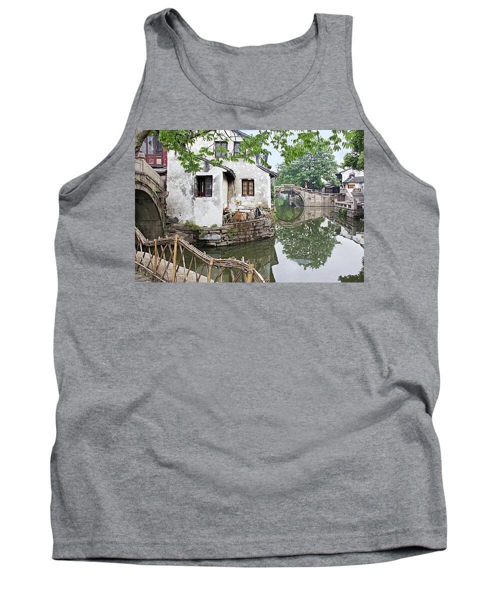 China Tank Top featuring the photograph Zhouzhuang - A Watertown by Marla Craven