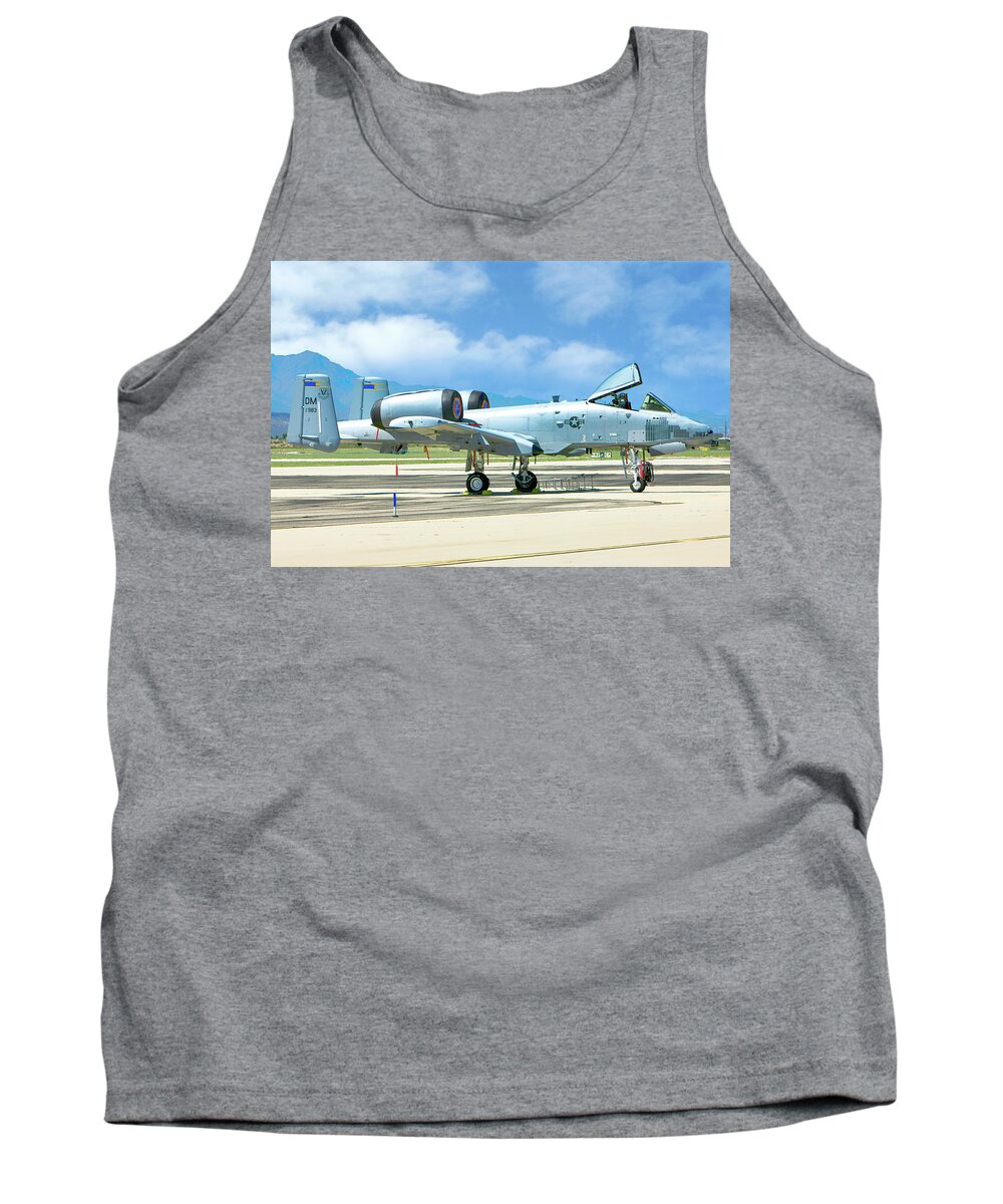 Warthog Tank Top featuring the photograph A-10 Warthog #1 by Chris Smith