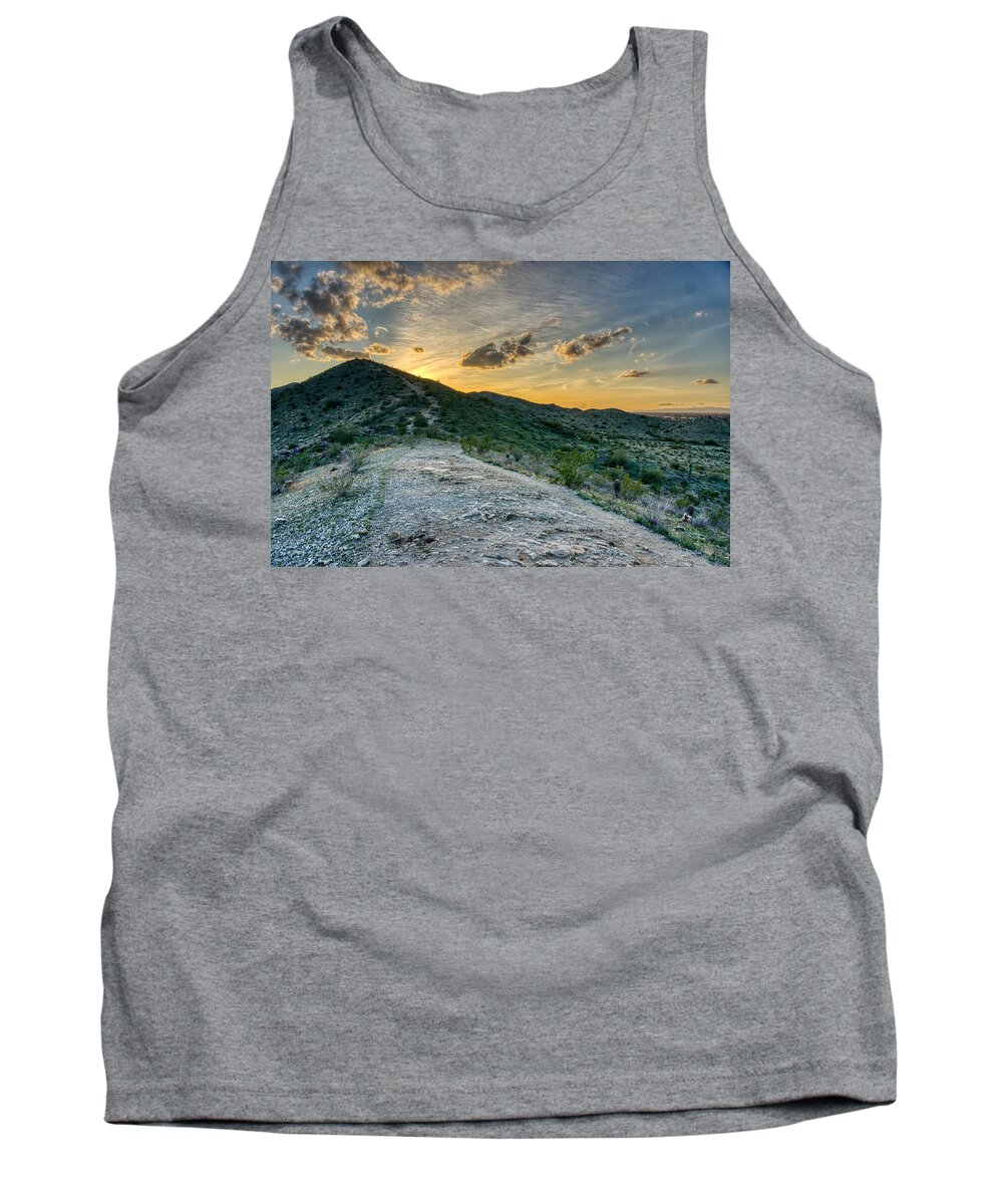 Sun Tank Top featuring the photograph Dramatic Mountain Sunset #1 by Anthony Giammarino
