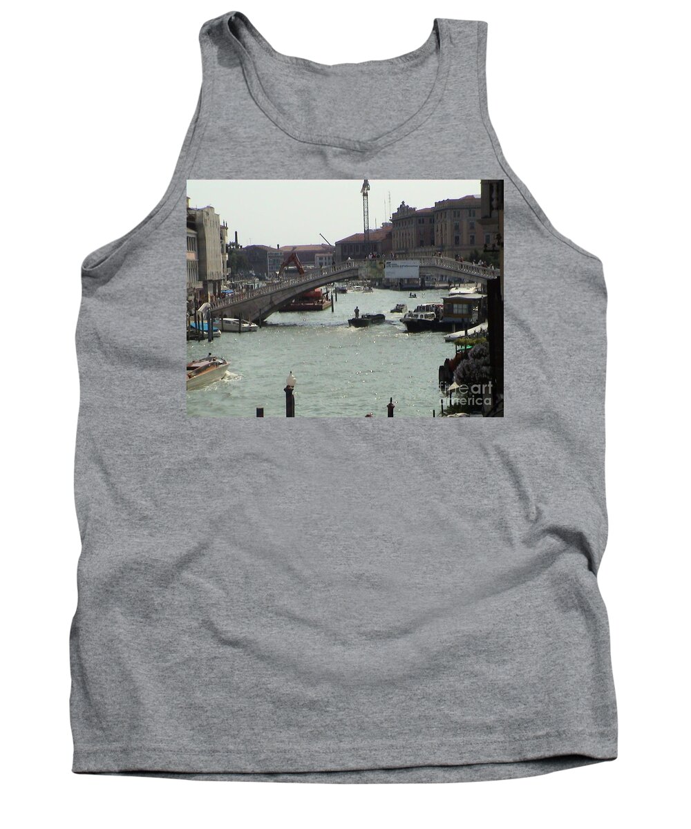Venice Tank Top featuring the photograph Grand Canal Venice Italy Panoramic View #1 by John Shiron