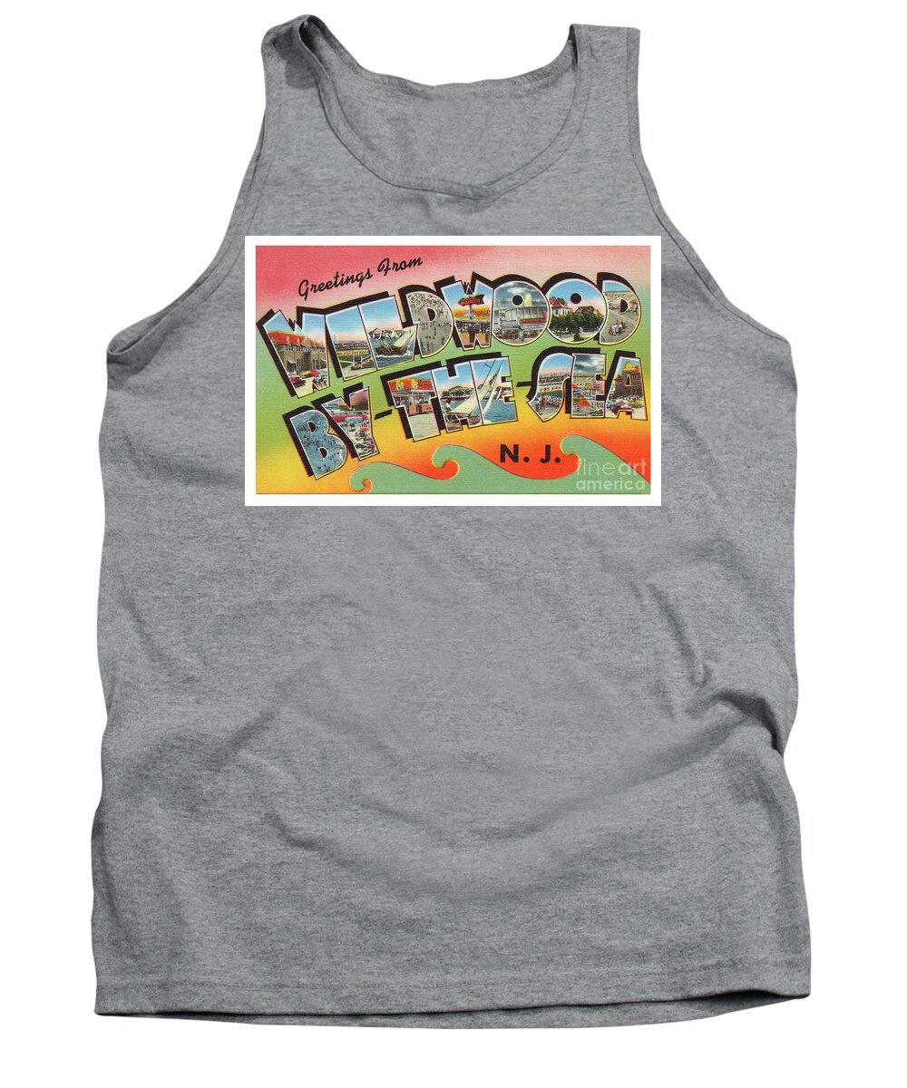 Lbi Tank Top featuring the photograph Wildwood Greetings - Version 3 by Mark Miller