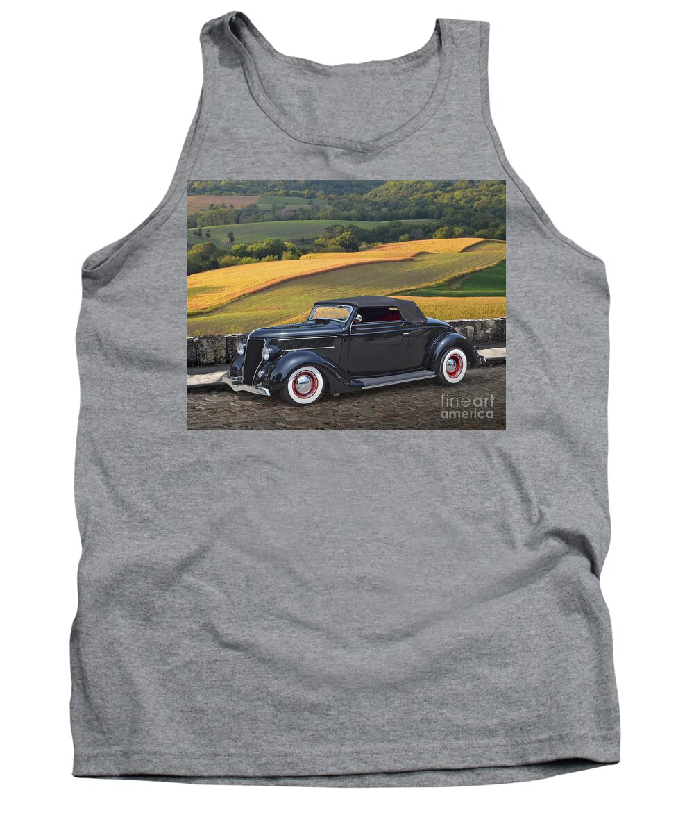 Customized Tank Top featuring the photograph 1936 Ford Cabriolet by Ron Long