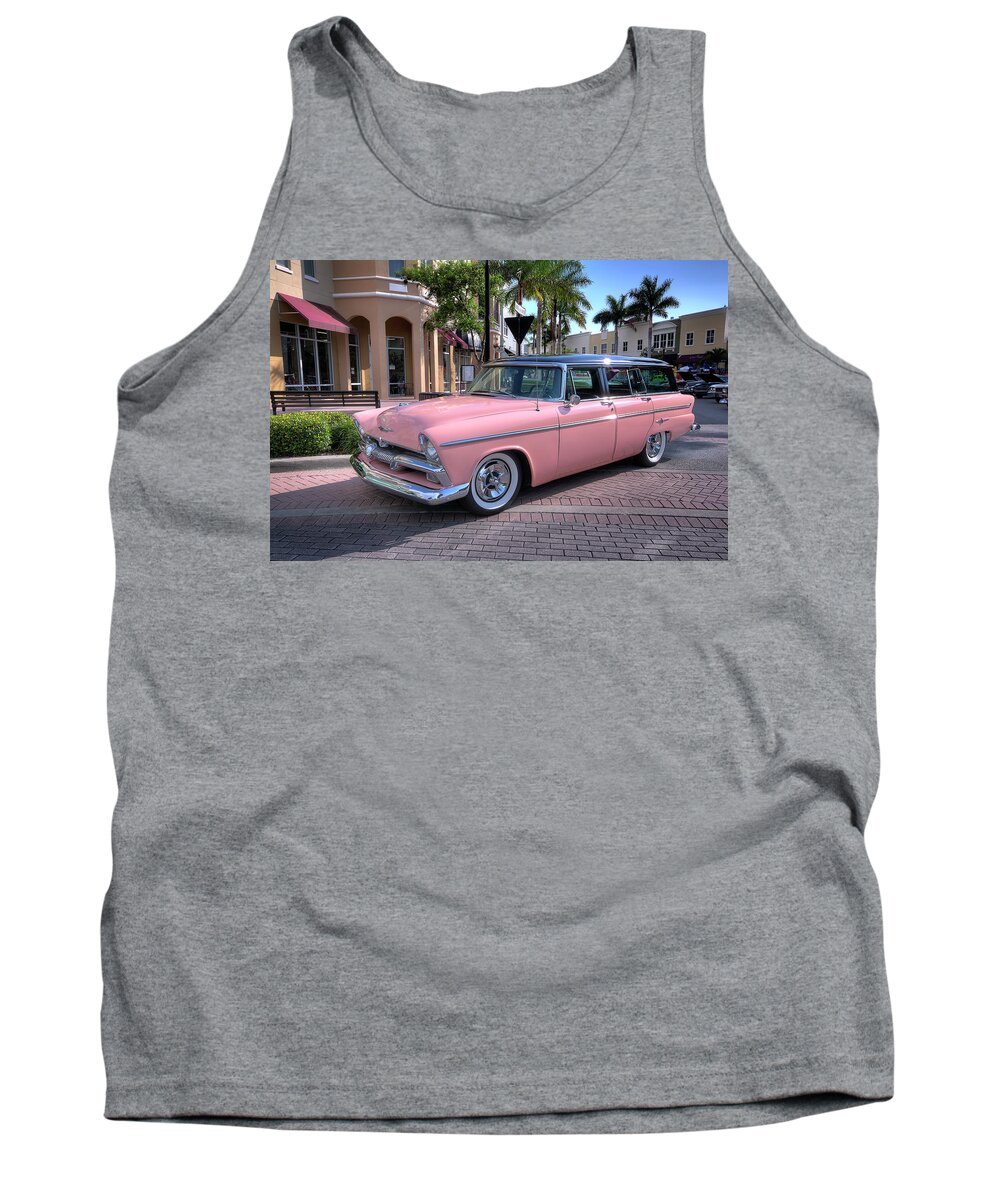 1956 Plymouth Station Wagon Tank Top featuring the photograph 1956 Plymouth Station Wagon by Arttography LLC