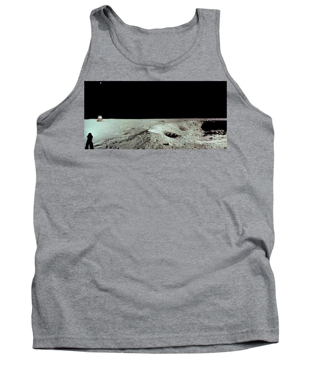 Apollo 11 Tank Top featuring the photograph Apollo 11 Panorama of the first men by Andy Myatt