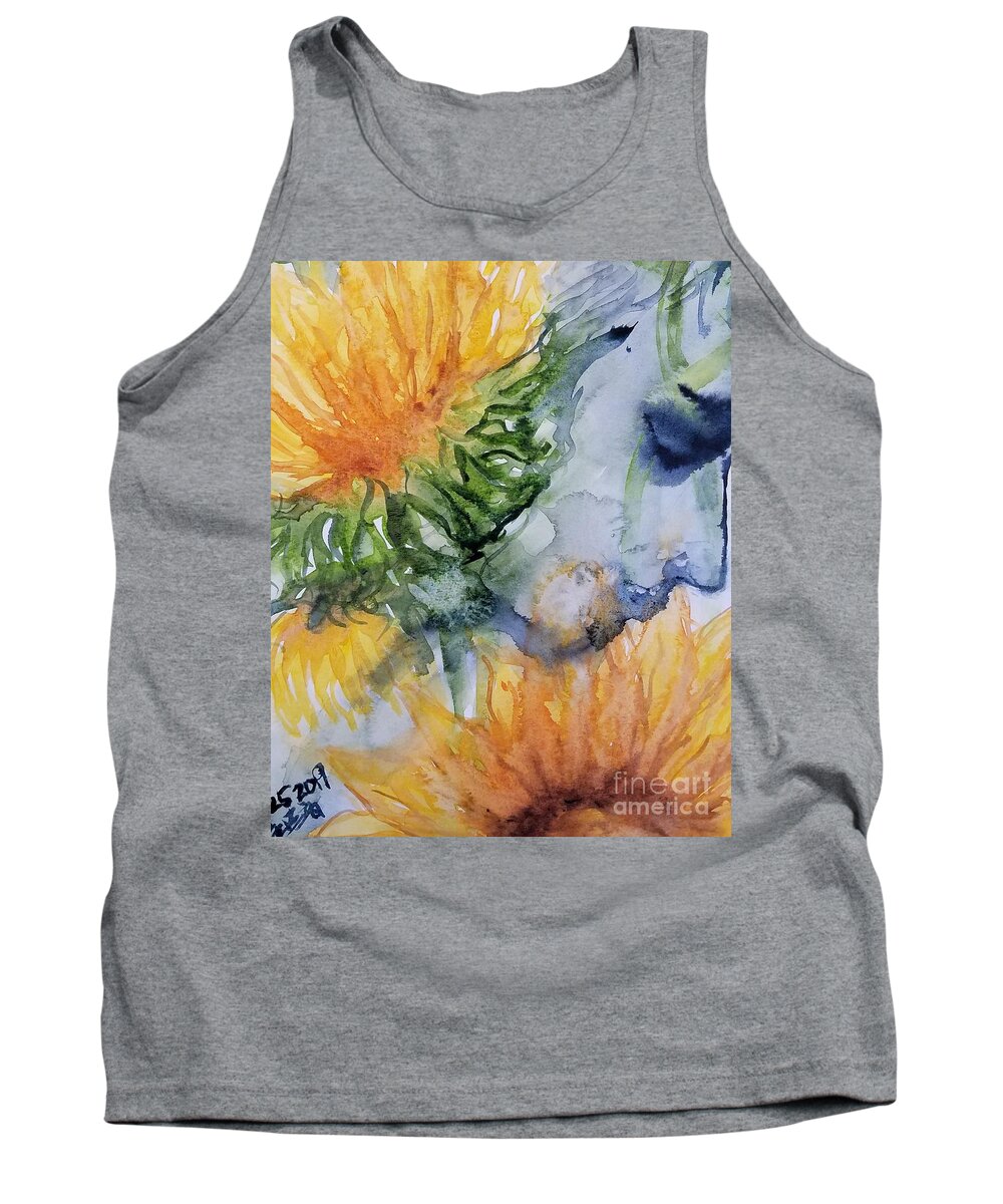 #25 2019 Tank Top featuring the painting #25 2019 #25 by Han in Huang wong