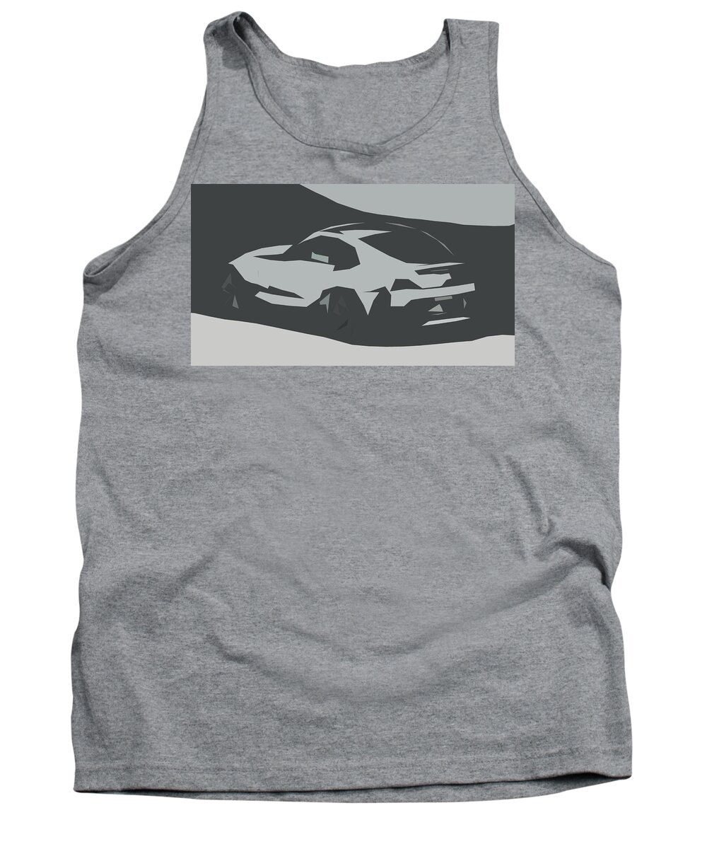 Car Tank Top featuring the digital art BMW Z4 M Coupe Abstract Design #3 by CarsToon Concept