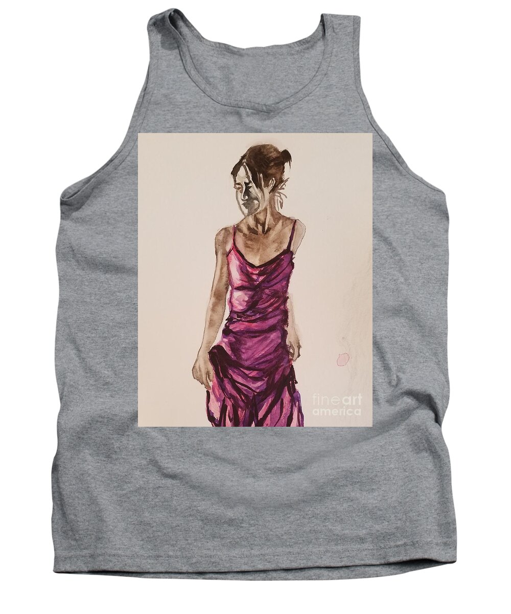 #32 2019 Tank Top featuring the painting #32 2019 #32 by Han in Huang wong