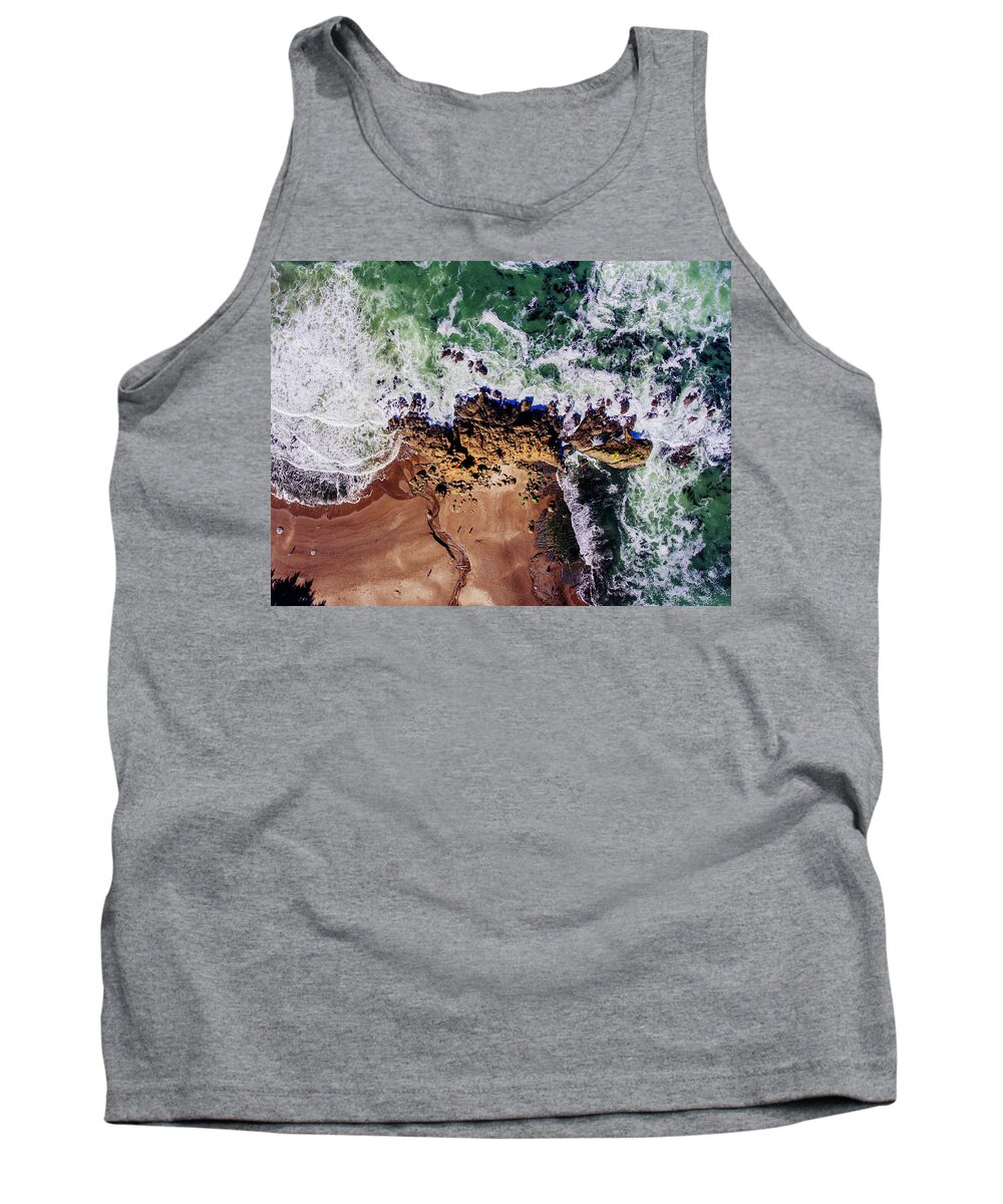 Photography Tank Top featuring the photograph Aerial View Of The Beach, Newport #4 by Panoramic Images