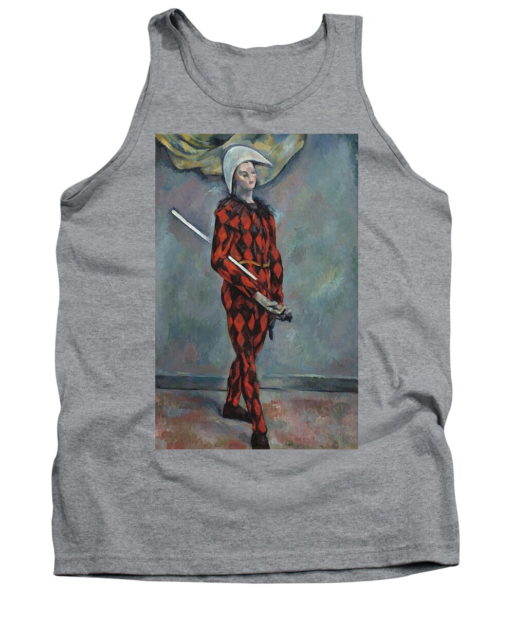 Impressionism Tank Top featuring the painting Harlequin by Paul Cezanne
