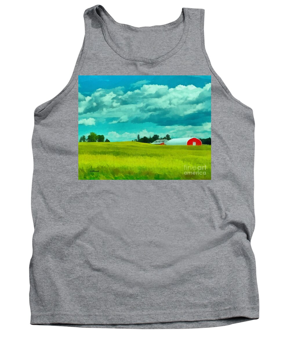 Field Tank Top featuring the photograph A Field of Gold by Carol Randall