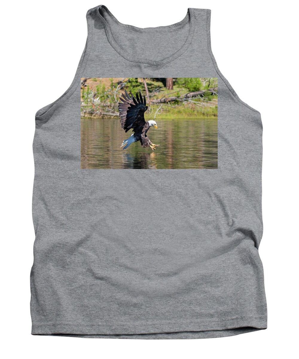 Eagle Tank Top featuring the photograph A Fish's Last Breath by Randy Robbins