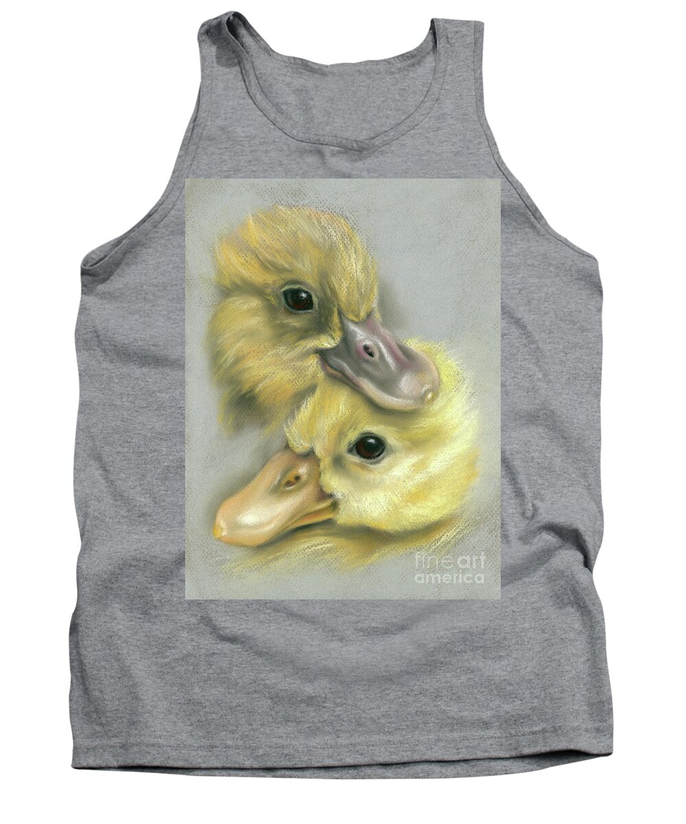 Bird Tank Top featuring the painting A Pair of Friendly Ducklings by MM Anderson