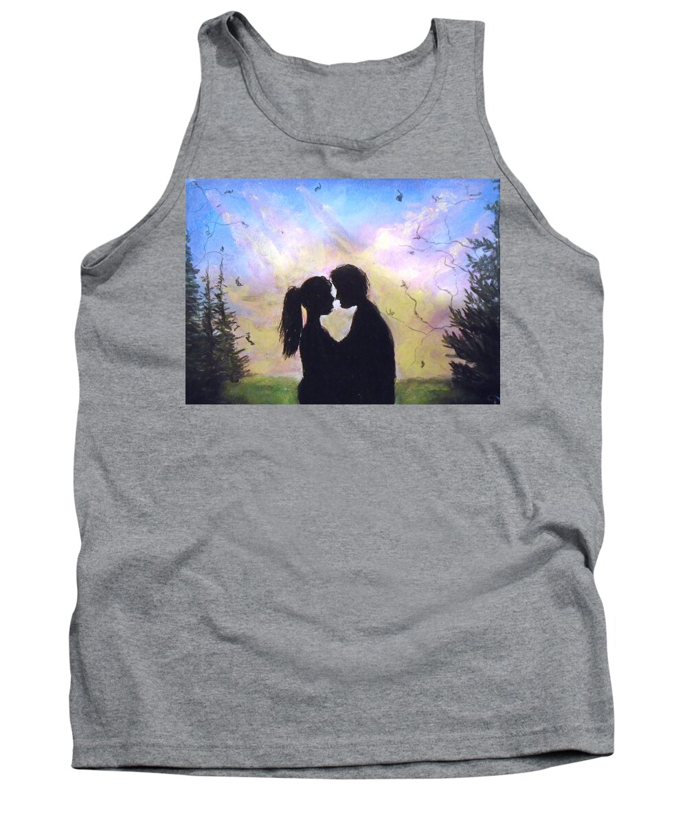 Soulmate Tank Top featuring the drawing Abandoned Nights by Jen Shearer