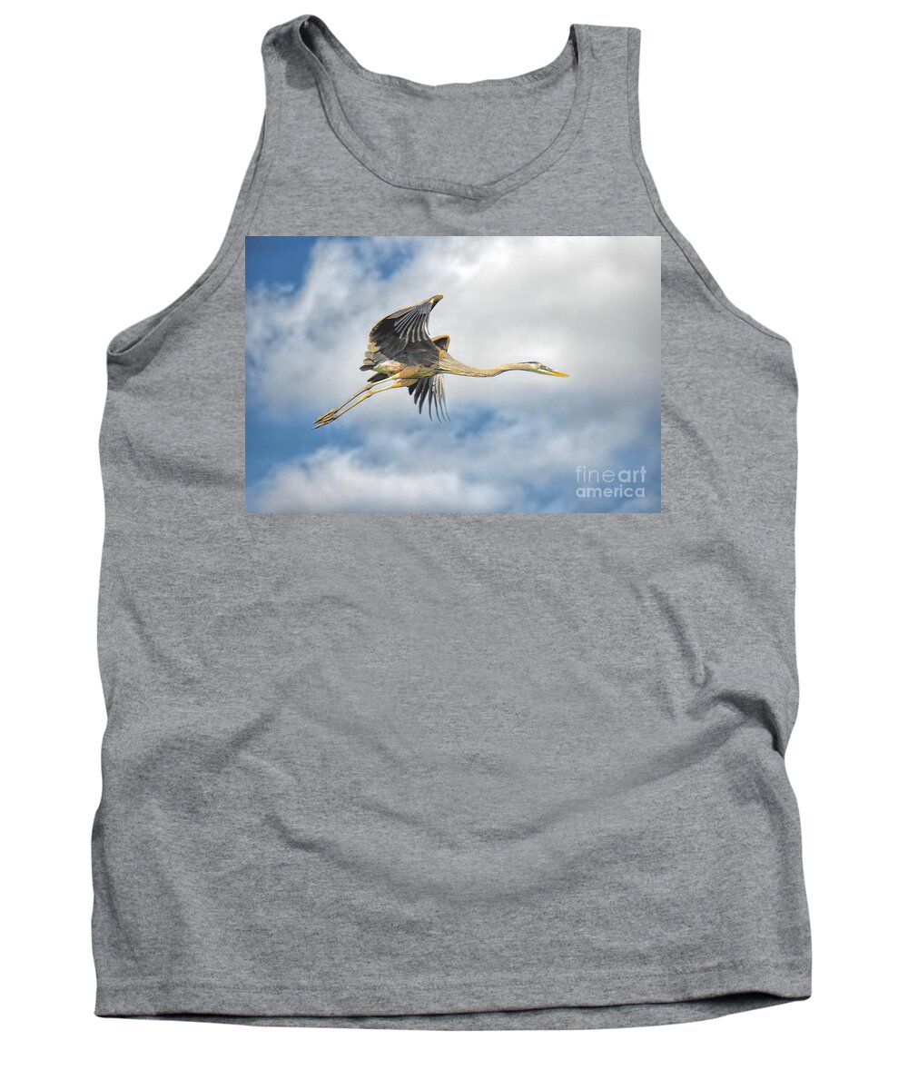 Blue Herons Tank Top featuring the photograph Almost Heaven by Judy Kay
