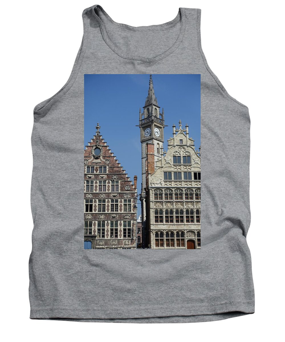 Graslei Tank Top featuring the photograph Along the Graslei in Ghent Belgium by Patricia Caron