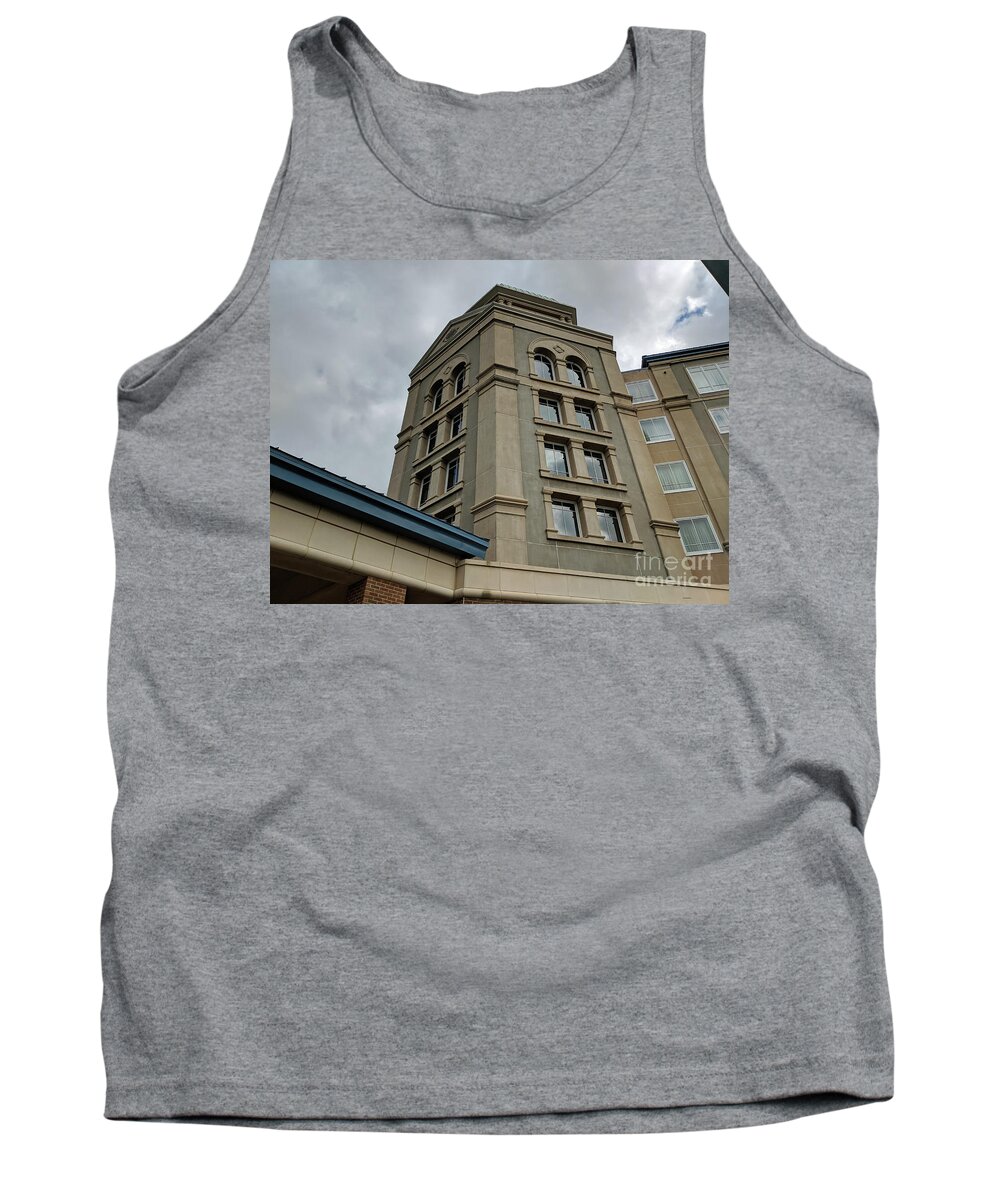 Architecture Tank Top featuring the photograph Architecture in the Clouds by Roberta Byram