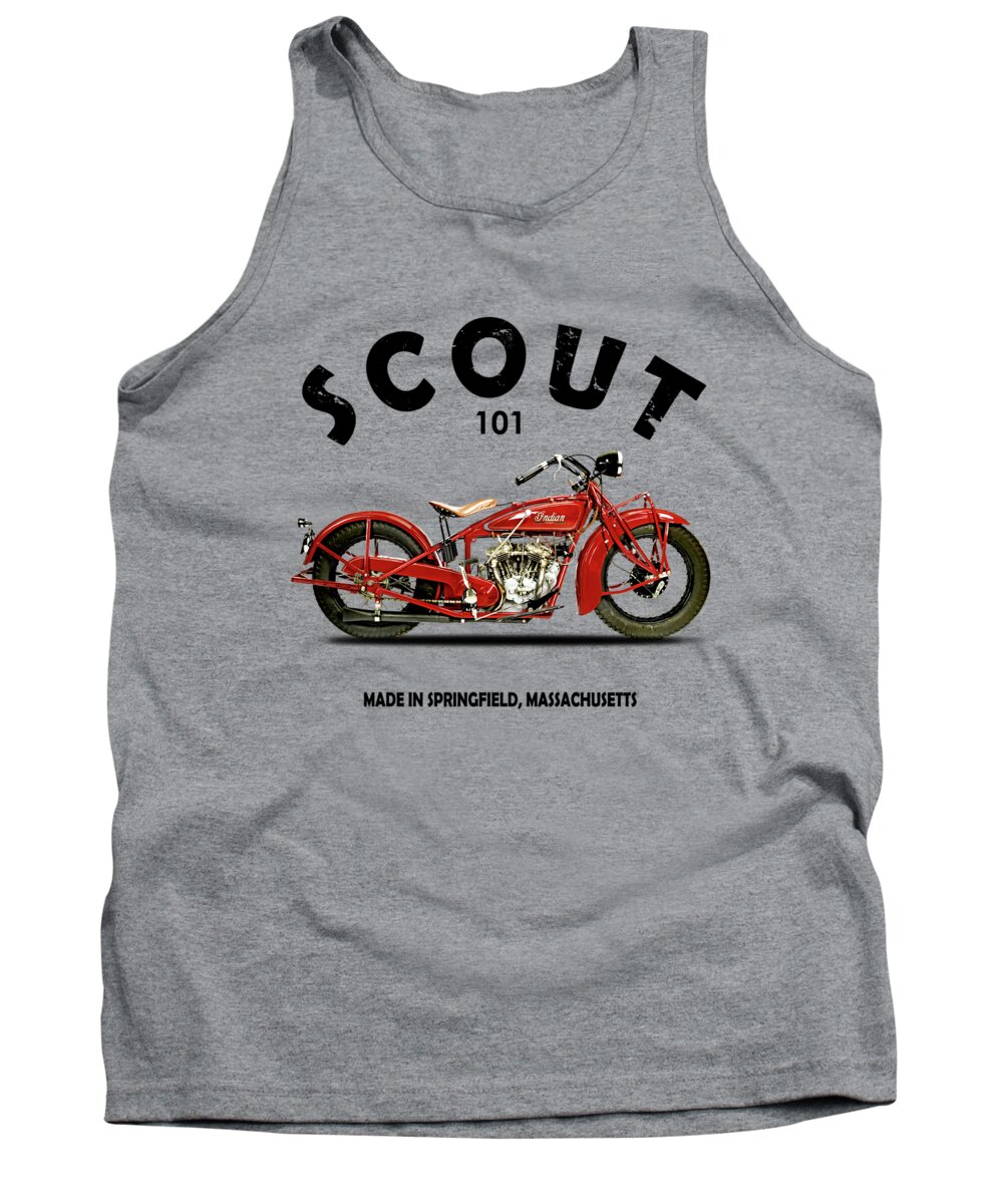 Indian Scout 101 Tank Top featuring the photograph The Scout 101 1929 by Mark Rogan
