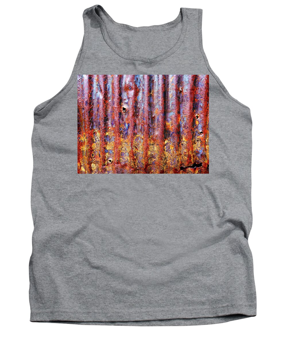 Aussie Galvanised Iron Tank Top featuring the photograph Aussie Corrugated Iron #12 by Lexa Harpell