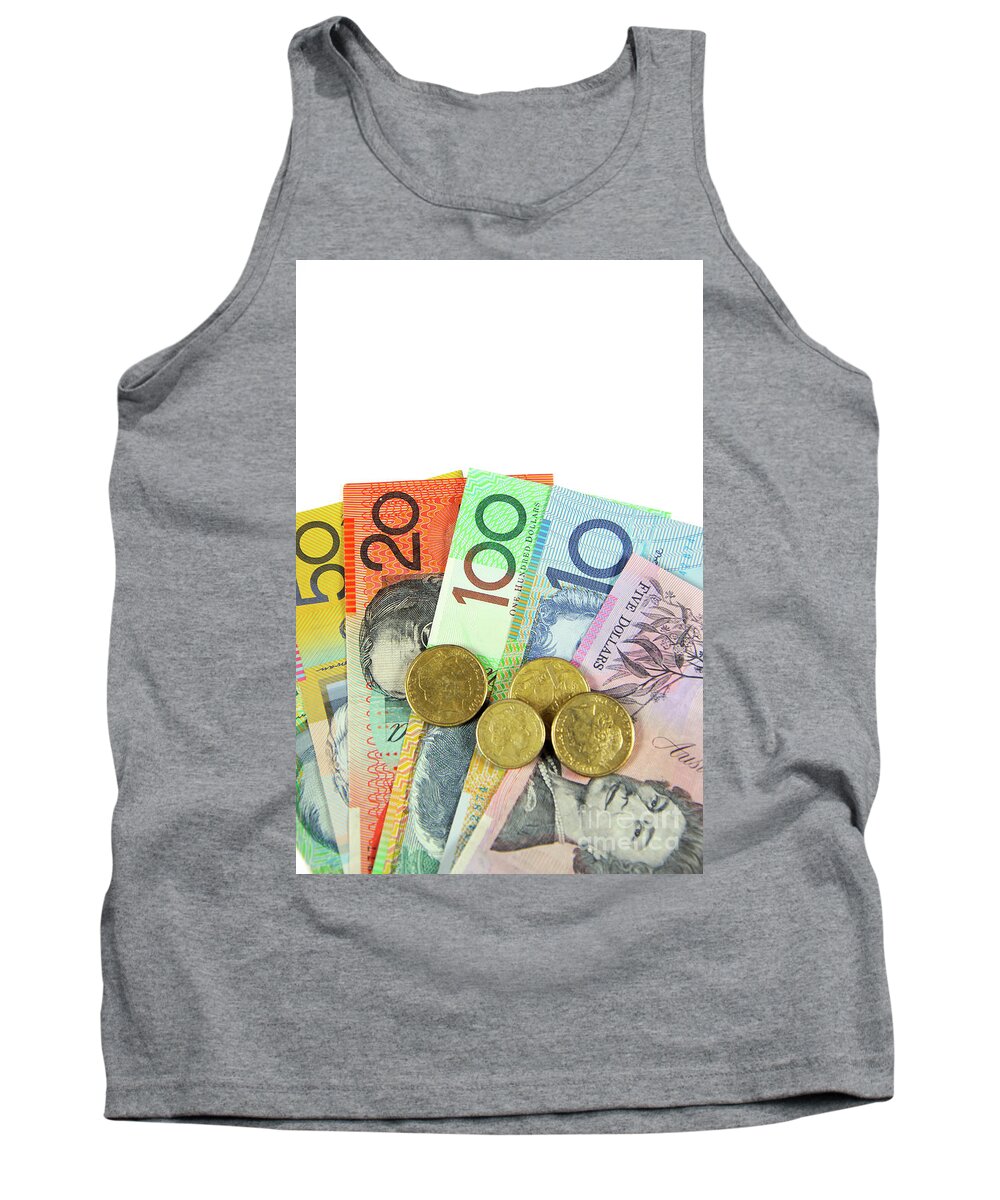 Money Tank Top featuring the photograph Australian money and investment by Milleflore Images