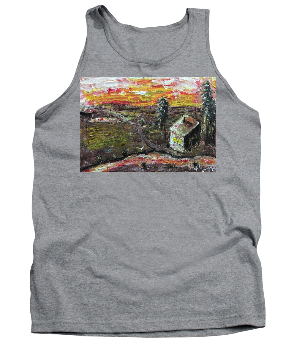 Landscape Tank Top featuring the painting Autumn by Christo Botha