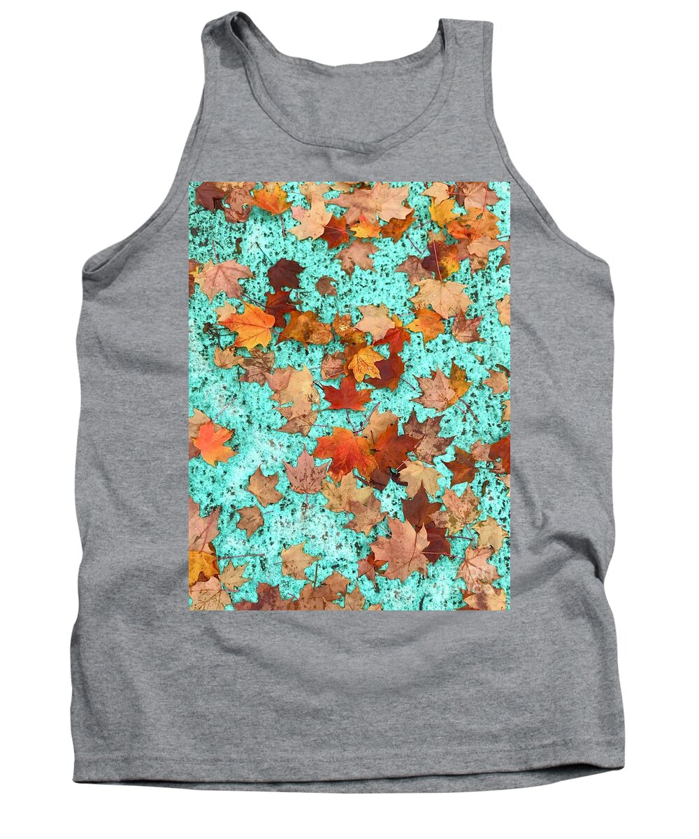Leaves Tank Top featuring the photograph Autumn leaves in Rainier Beach Neighborhood by Suzanne Lorenz