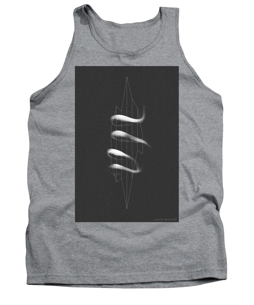 Abstract Tank Top featuring the photograph Avidity - Abstract Geometric Line Art by Joseph Westrupp
