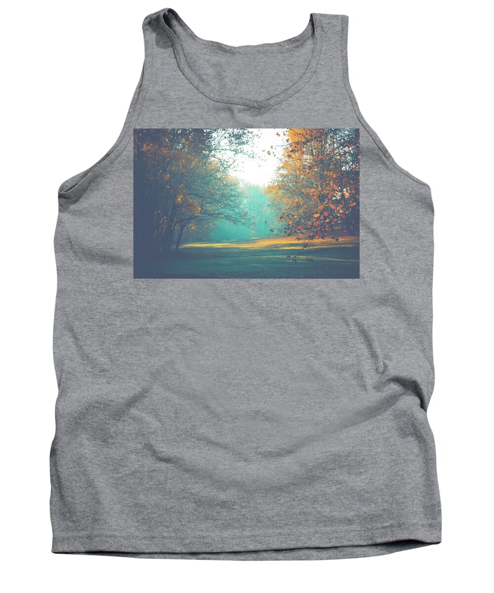 Teal Blue Tank Top featuring the photograph Bashful by Michelle Wermuth