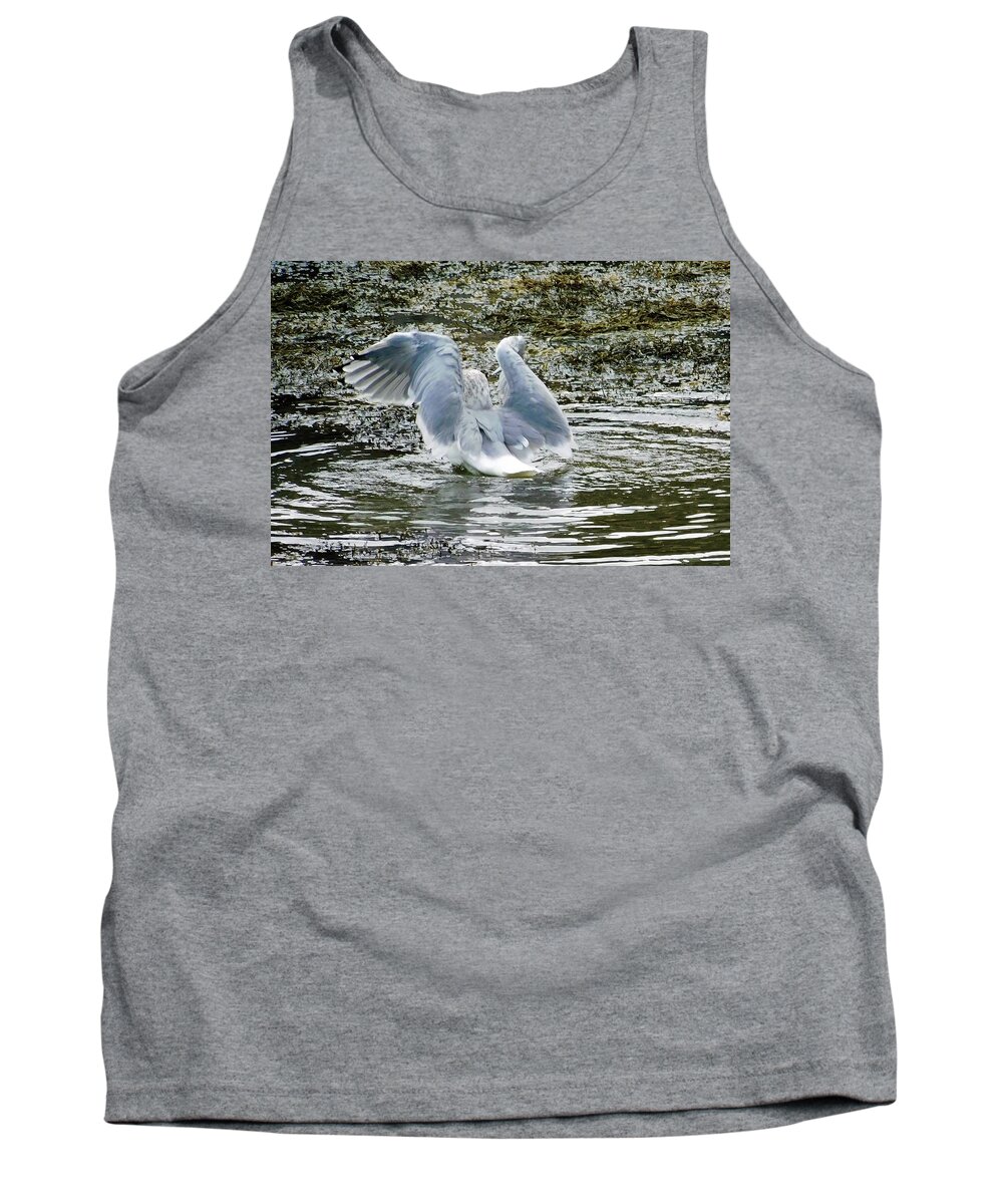 Bird Tank Top featuring the photograph - Bath time by THERESA Nye