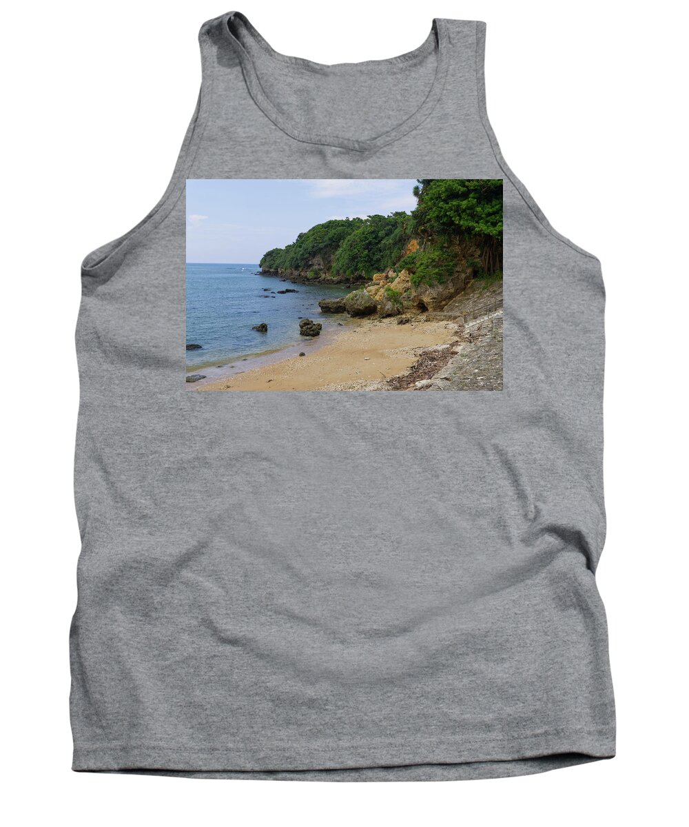 Secluded Beach Tank Top featuring the photograph Beach cove by Eric Hafner