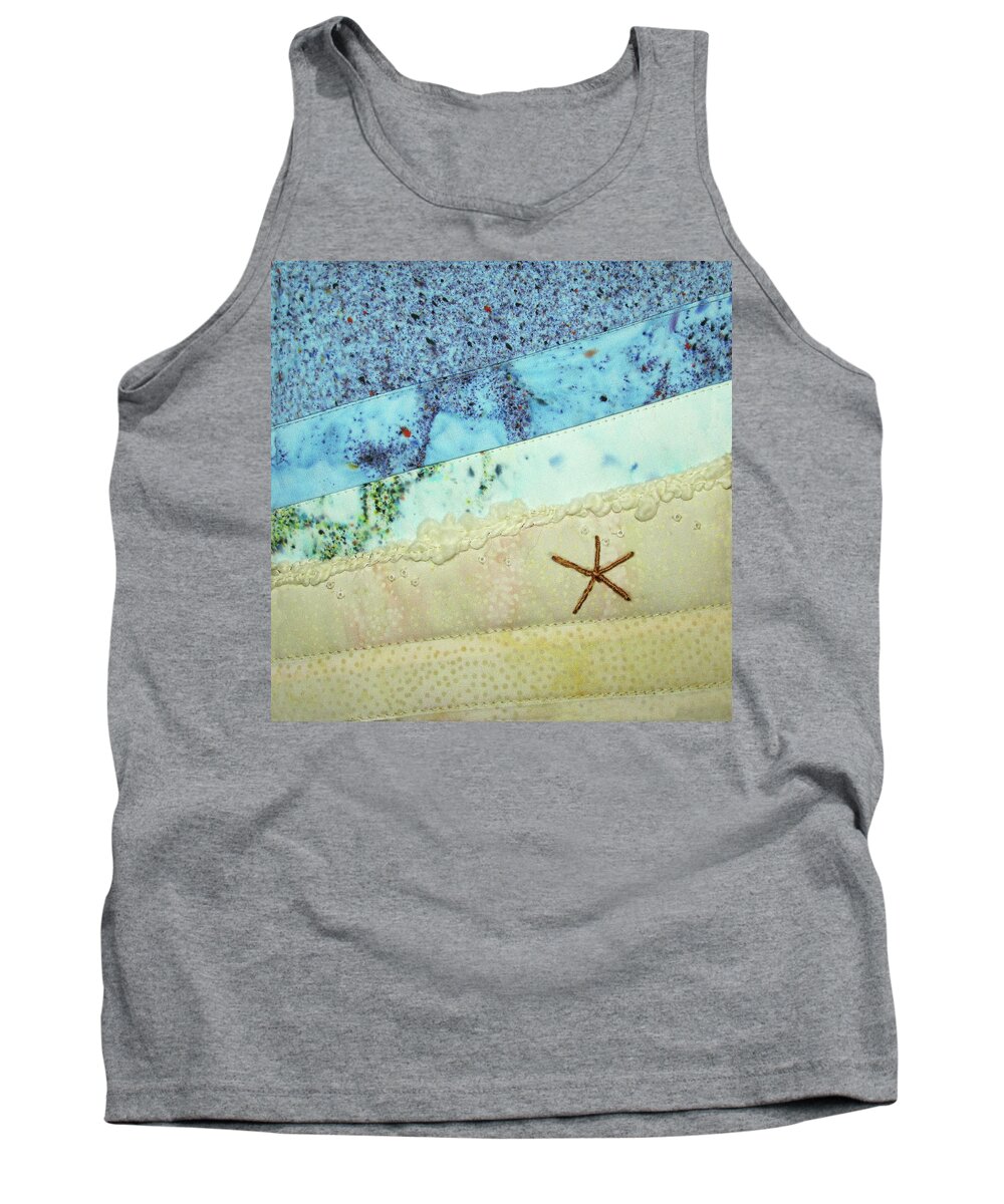 Beach Tank Top featuring the tapestry - textile Beach Time by Pam Geisel