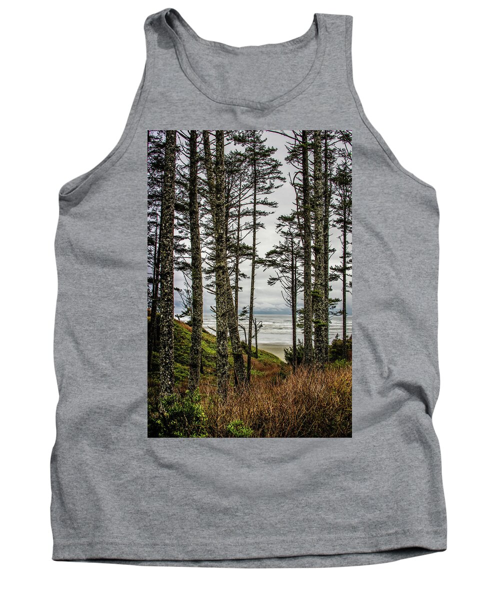 Trees Tank Top featuring the photograph Beach Trees by Jerry Cahill