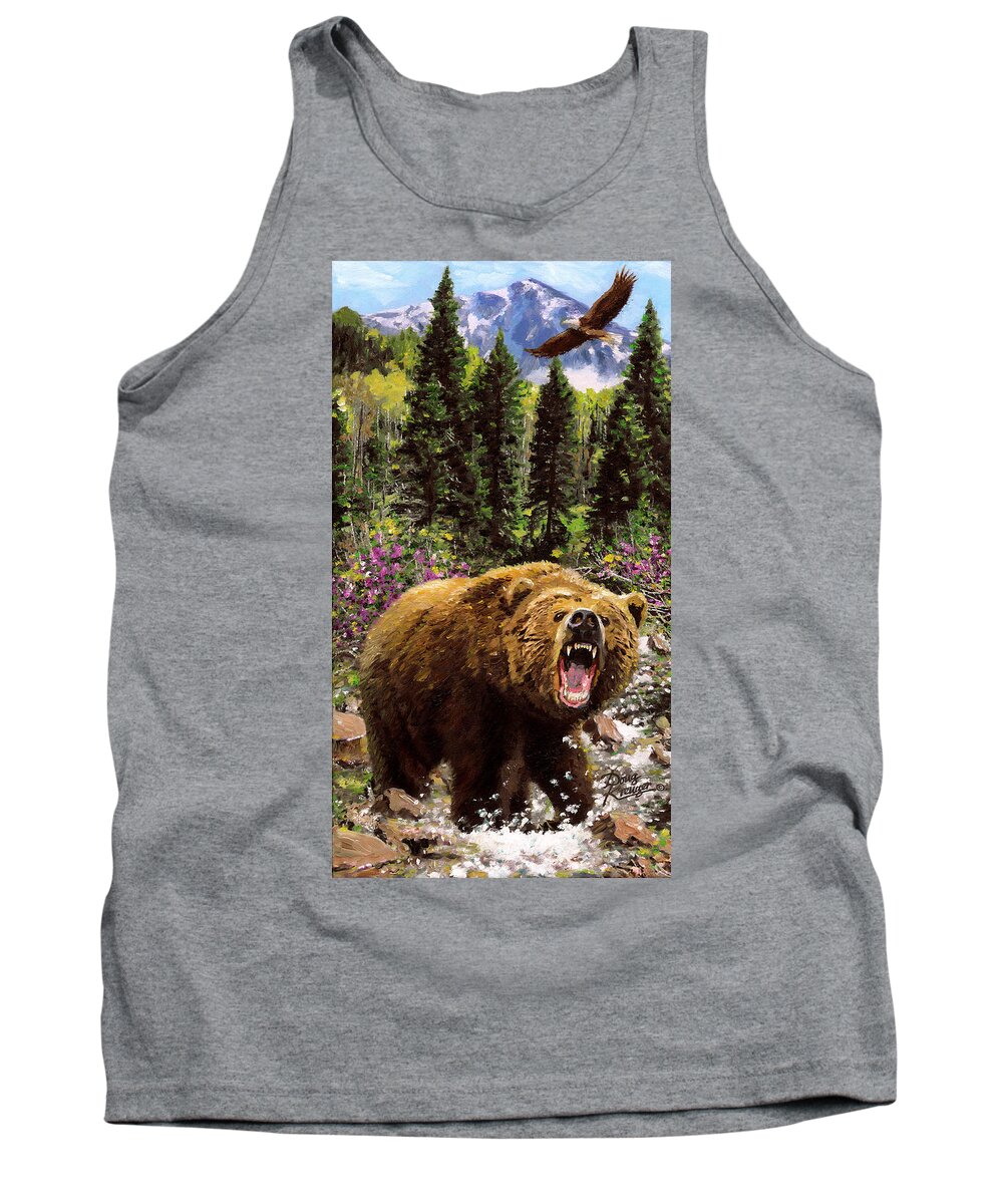 Bear Necessities Digital Painting By Doug Kreuger Tank Top featuring the painting Bear Necessities IV by Doug Kreuger