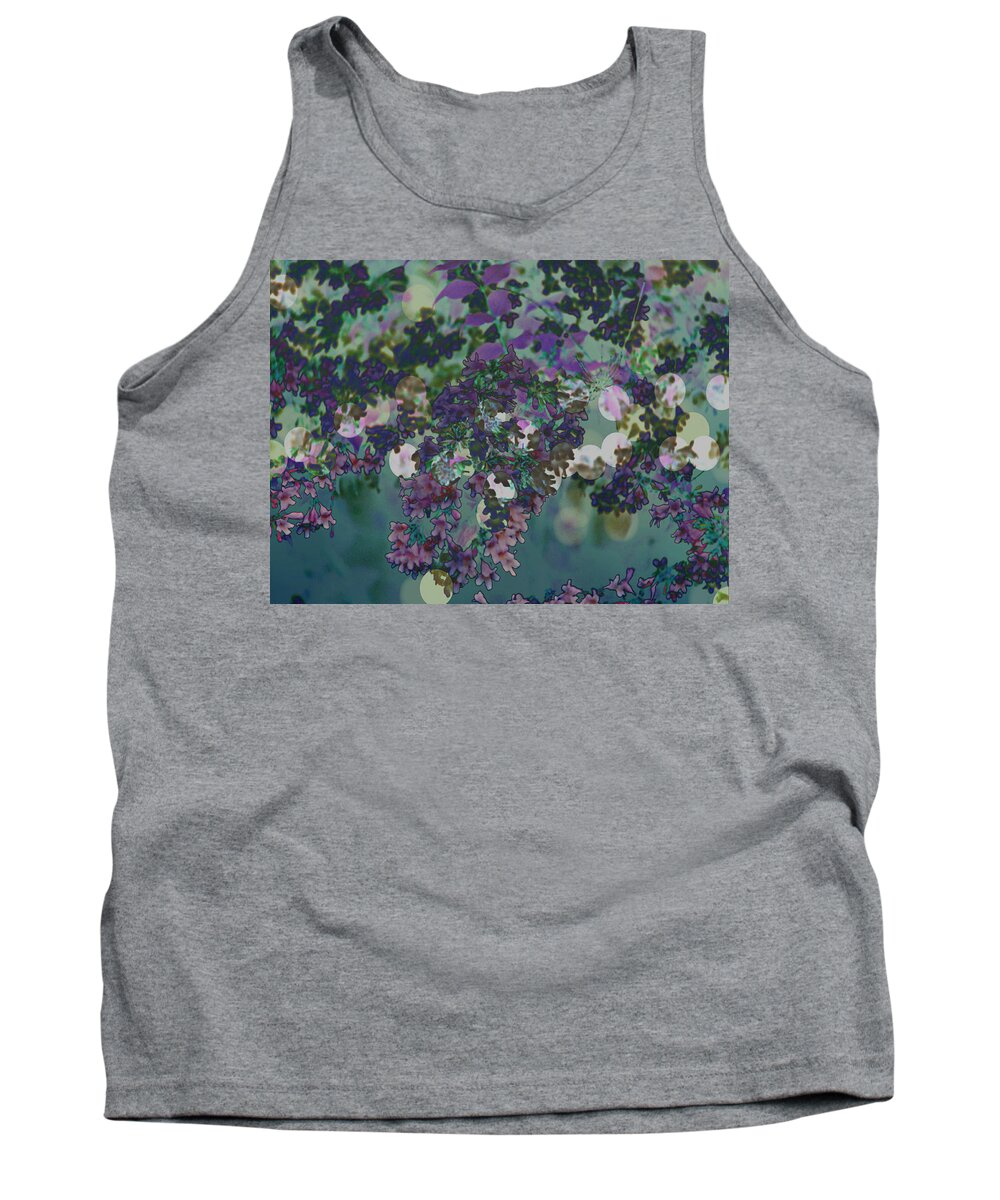 Beauty Bush Tank Top featuring the photograph Beauty Bush Purple Abstract by Mike McBrayer