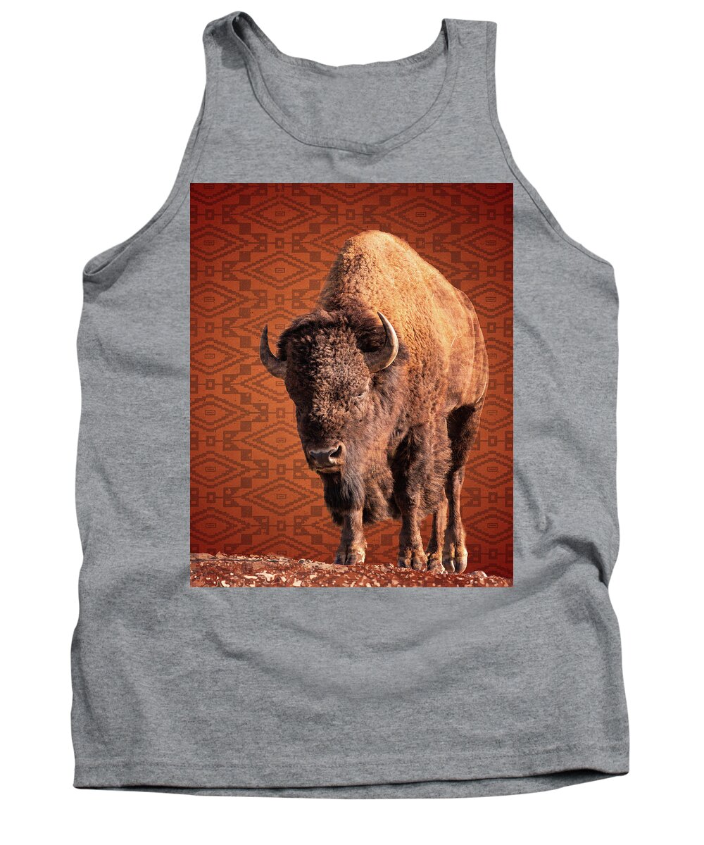 Bison Tank Top featuring the photograph Bison Blanket by Mary Hone