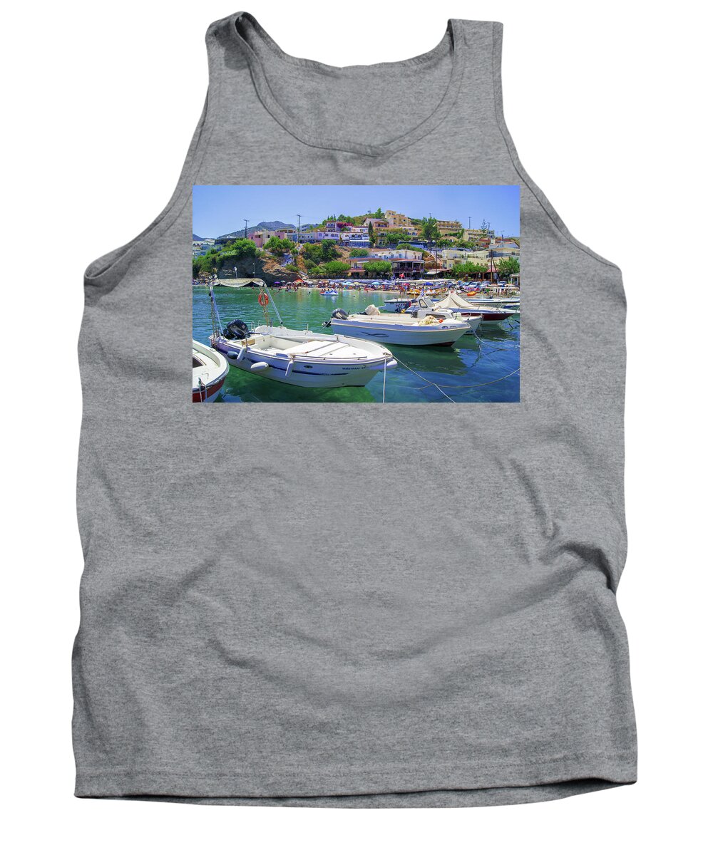 Greece Tank Top featuring the photograph Boats in Bali by Sun Travels