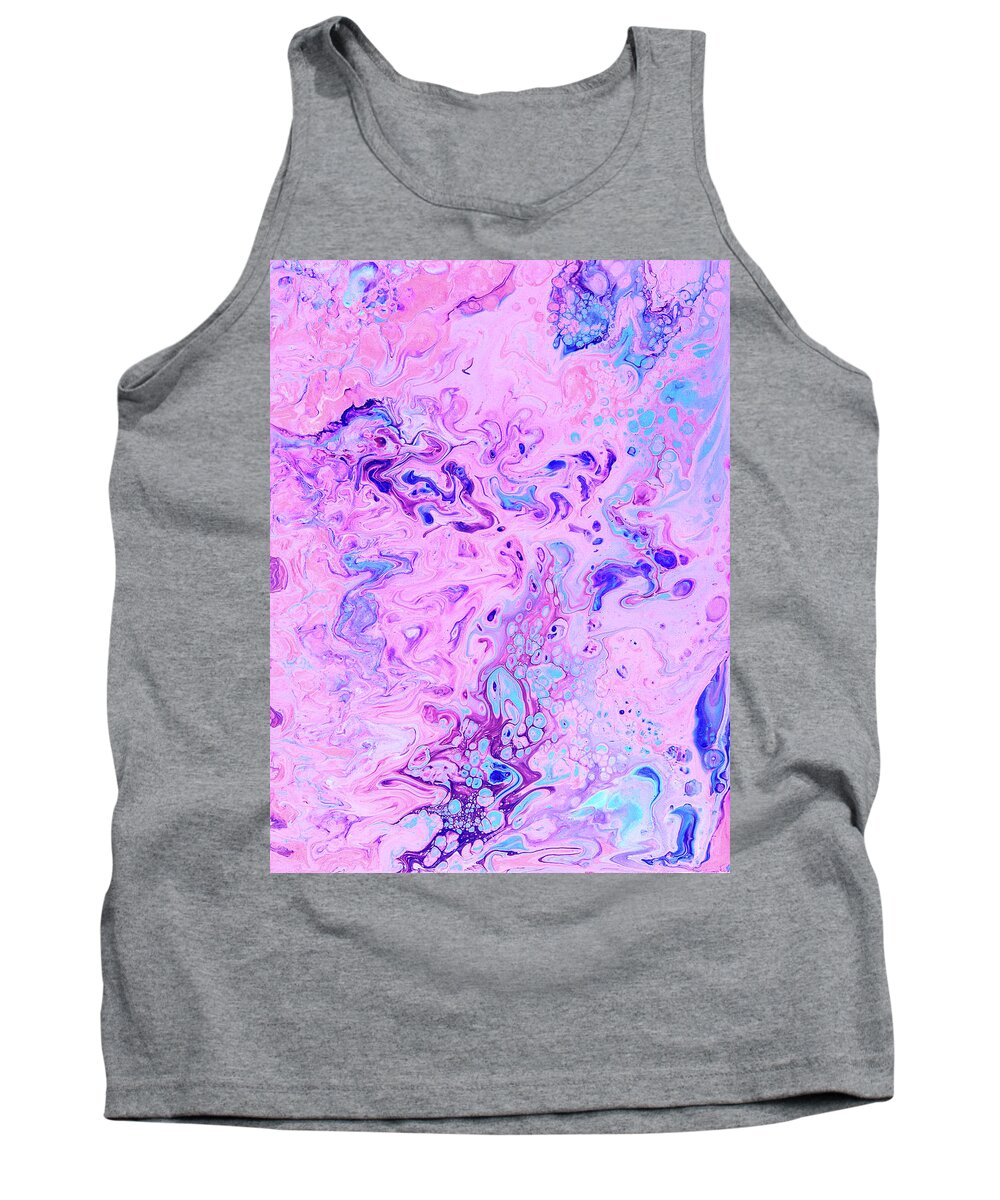  Tank Top featuring the mixed media Bubblicious by Jennifer Walsh