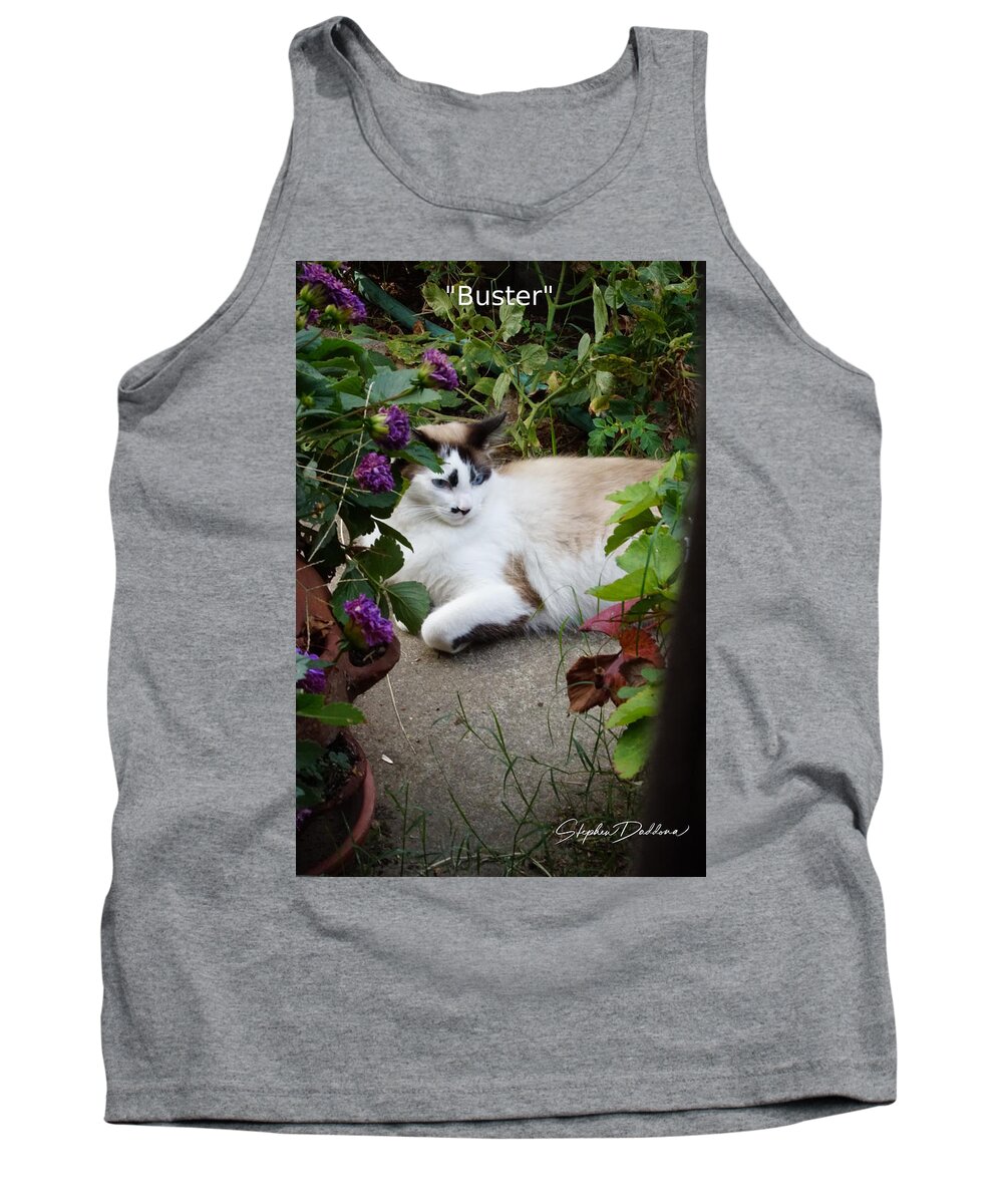 Cat Tank Top featuring the photograph Buster by Stephen Daddona