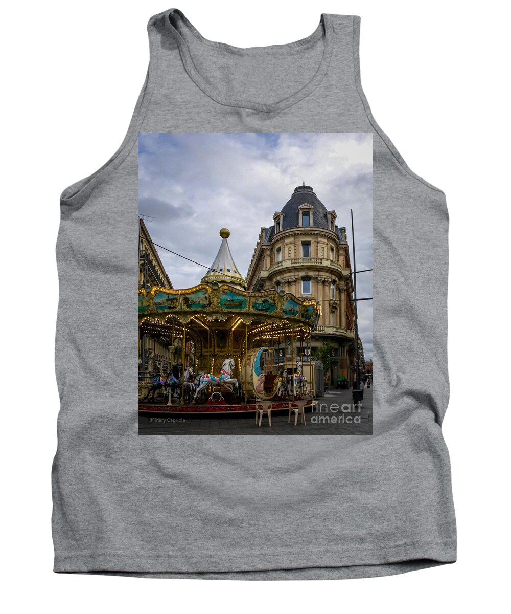 Carousel Tank Top featuring the photograph Carousel Toulouse by Mary Capriole