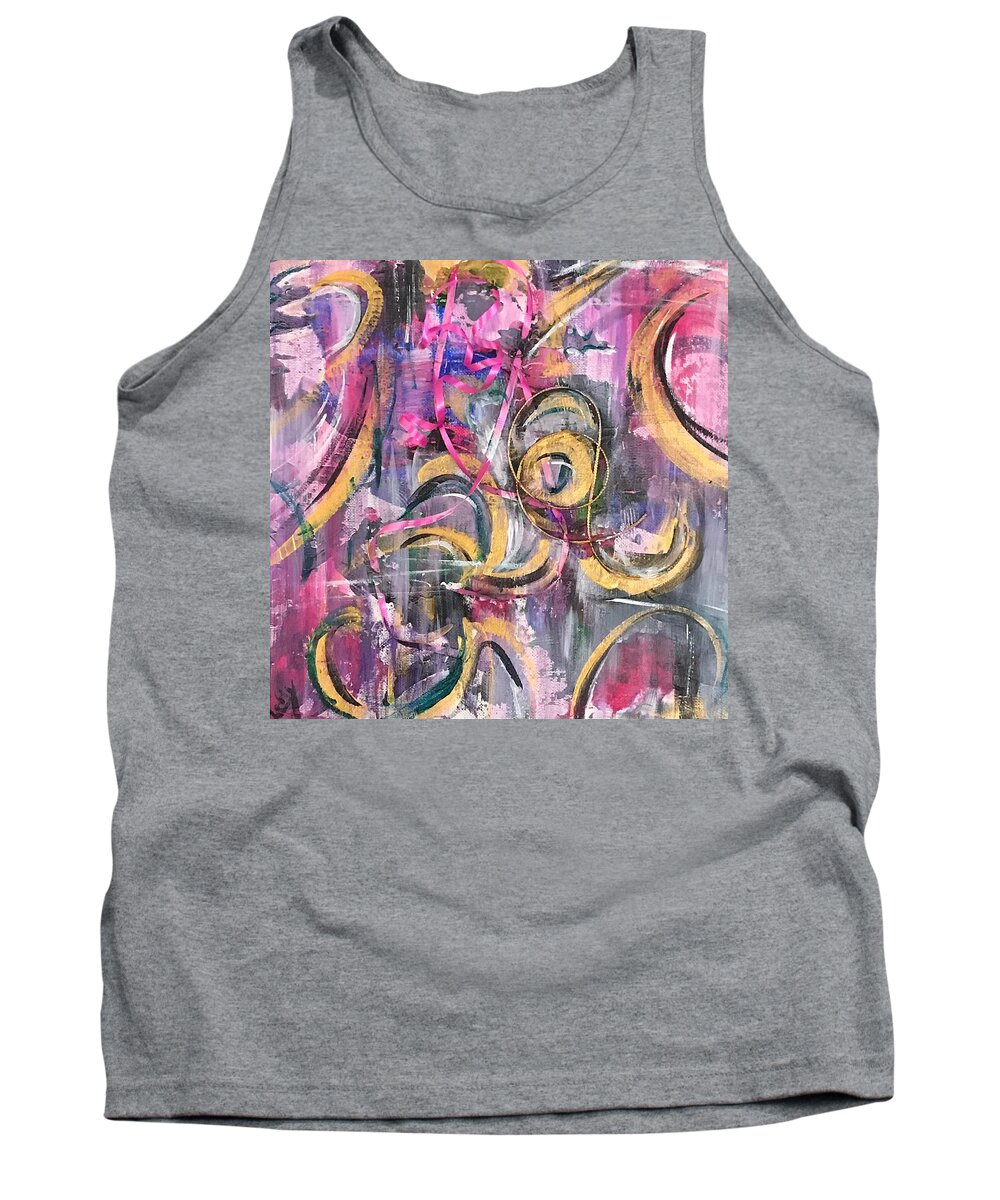 Painting Tank Top featuring the painting Celebration by Laura Jaffe