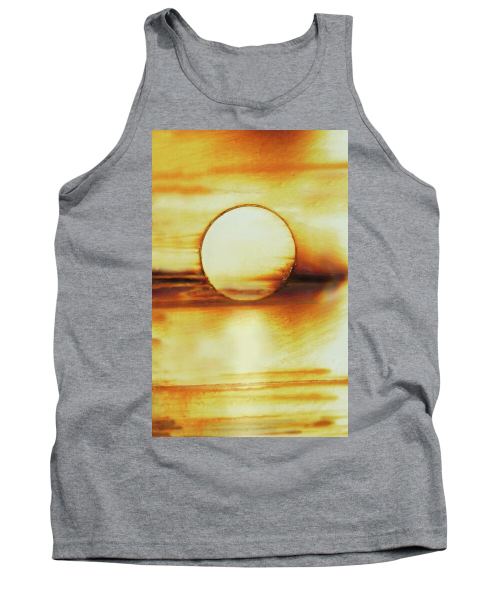 Abstract Tank Top featuring the mixed media Coastal Moon Glow by Sharon Williams Eng