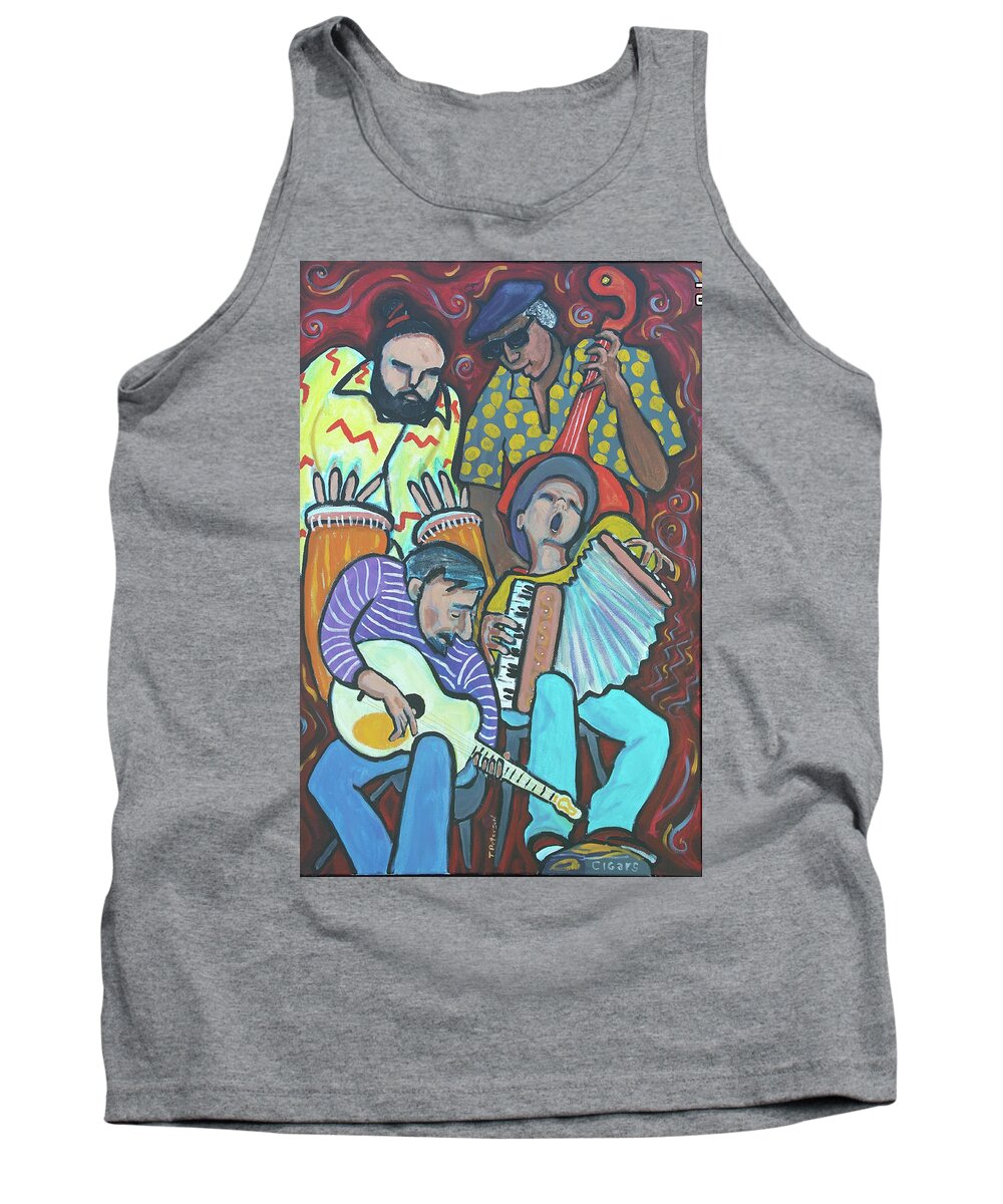Painting Tank Top featuring the painting Coffehouse Combo by Todd Peterson