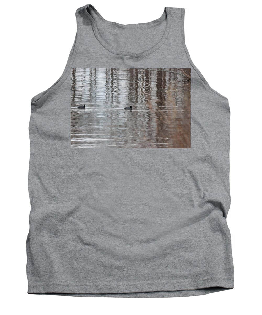 Coot Tank Top featuring the photograph Coot 3942 by John Moyer