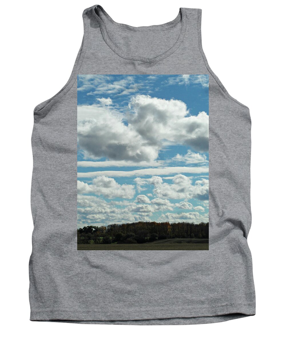 Country Autumn Curves Tank Top featuring the photograph Country Autumn Curves by Cyryn Fyrcyd