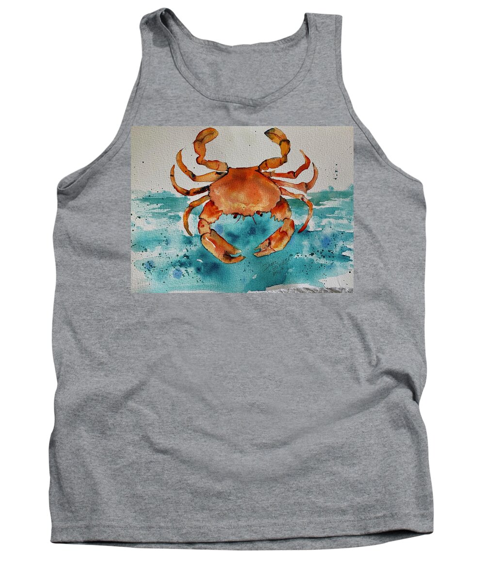  Tank Top featuring the painting Crabbie by Diane Ziemski