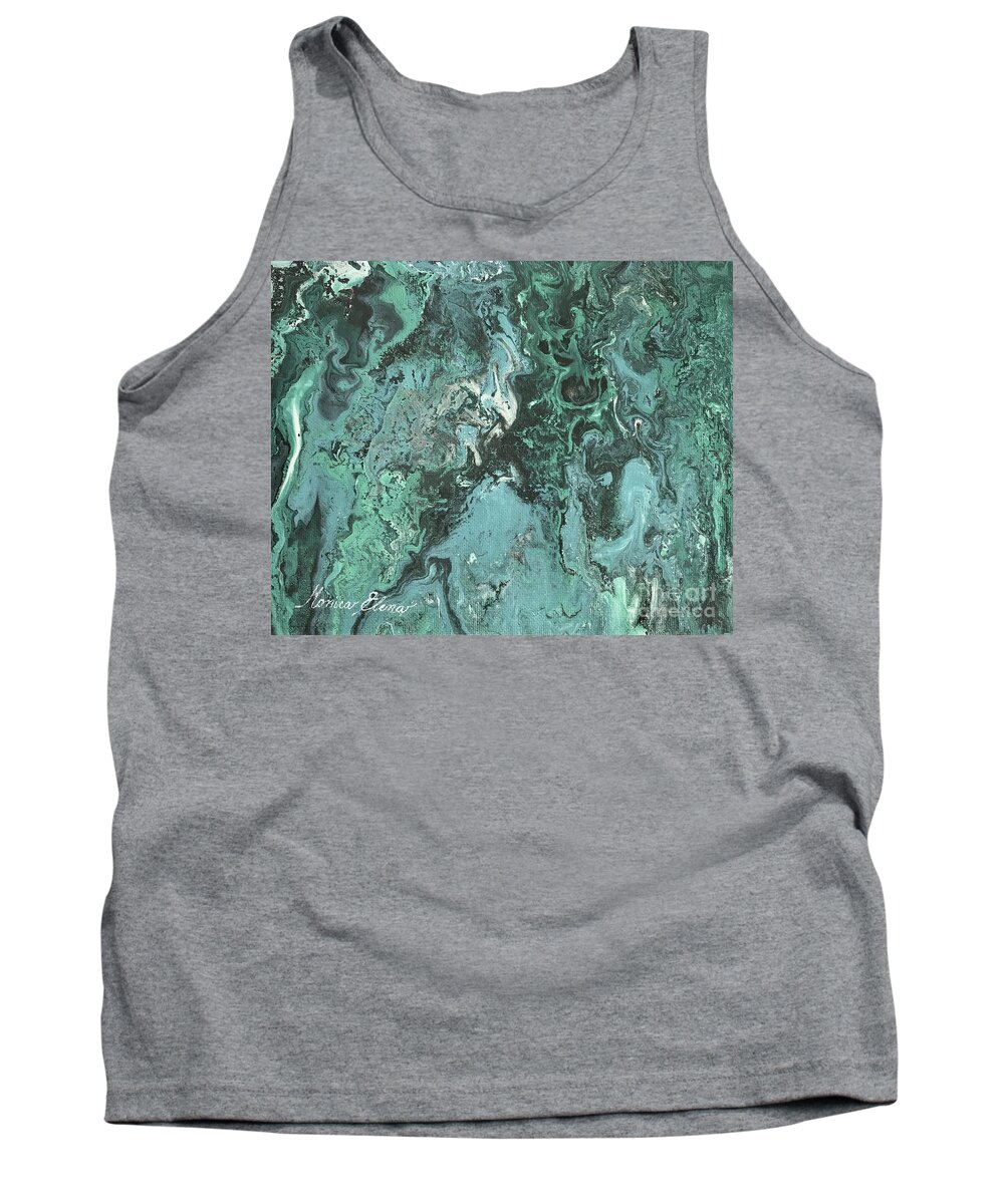 Sea Tank Top featuring the painting Deep sea by Monica Elena
